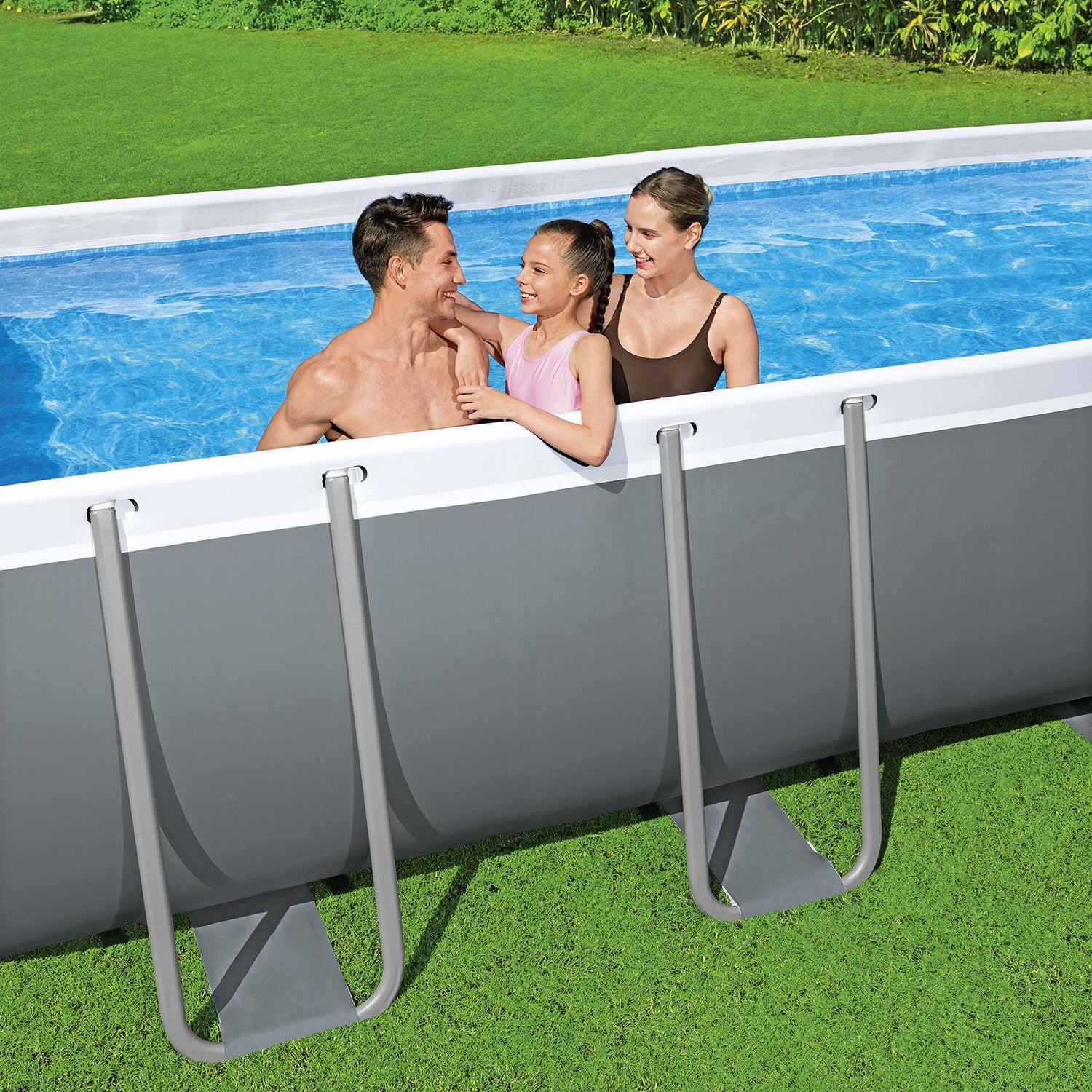BESTWAY - Piscina fuori terra Rettangolare Steel Pro MAX - altezza 122x488x244 cm