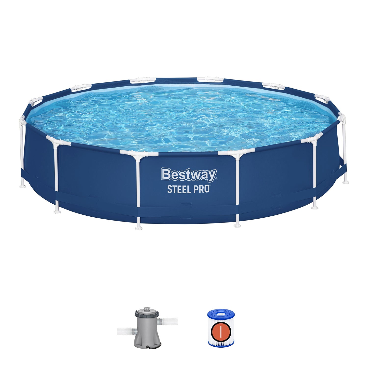 BESTWAY - Piscina fuori terra Steel Pro Frame - altezza 76 cm diametro 366 cm