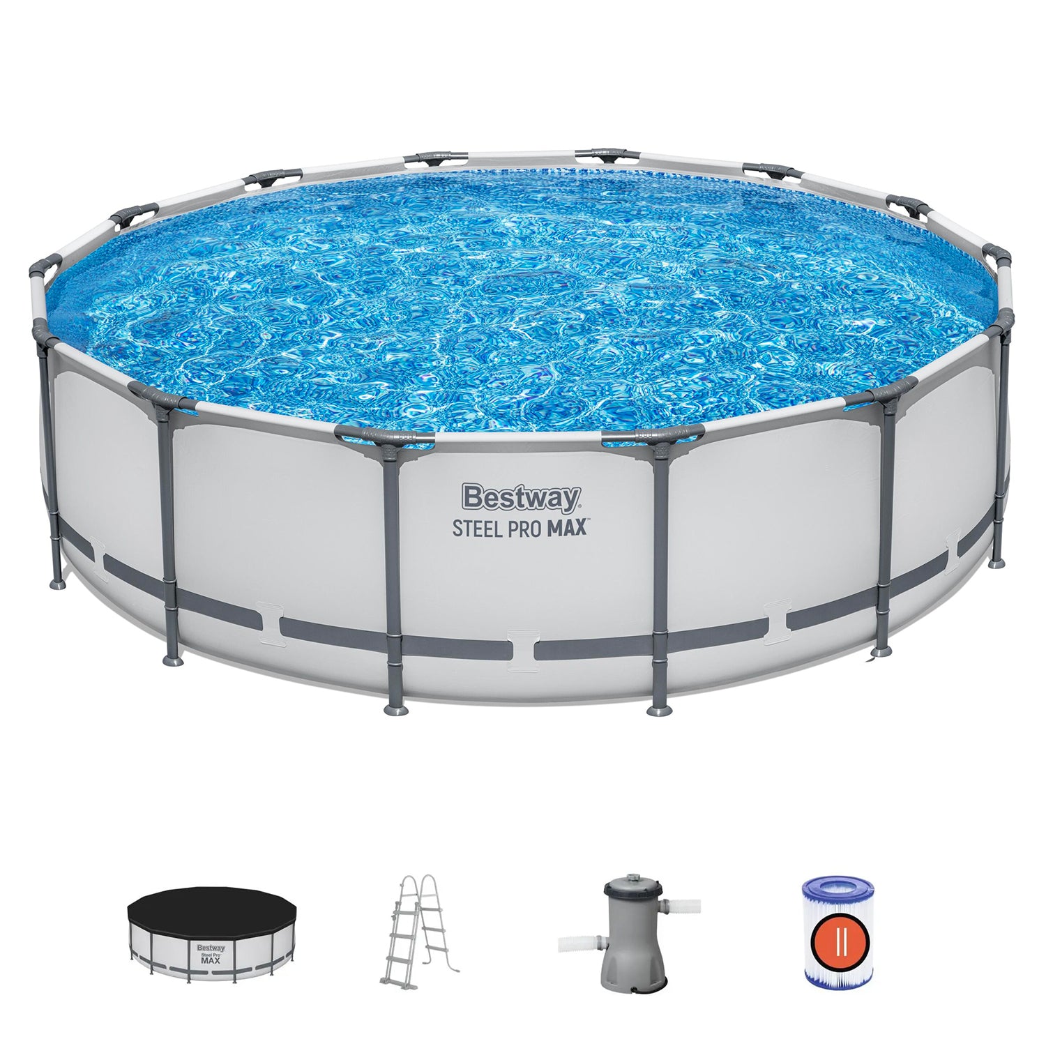 BESTWAY - Piscina fuori terra Steel Pro Max - altezza 107cm diametro 427cm