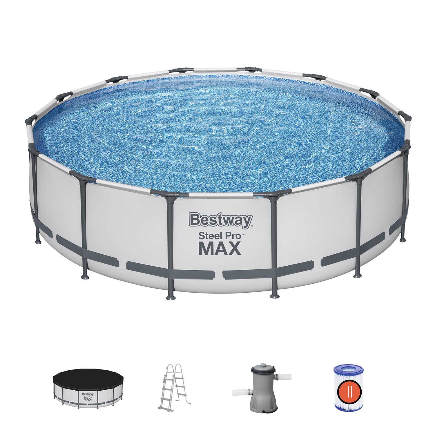 BESTWAY - Piscina fuori terra Steel Pro Max - altezza 107cm diametro 427cm