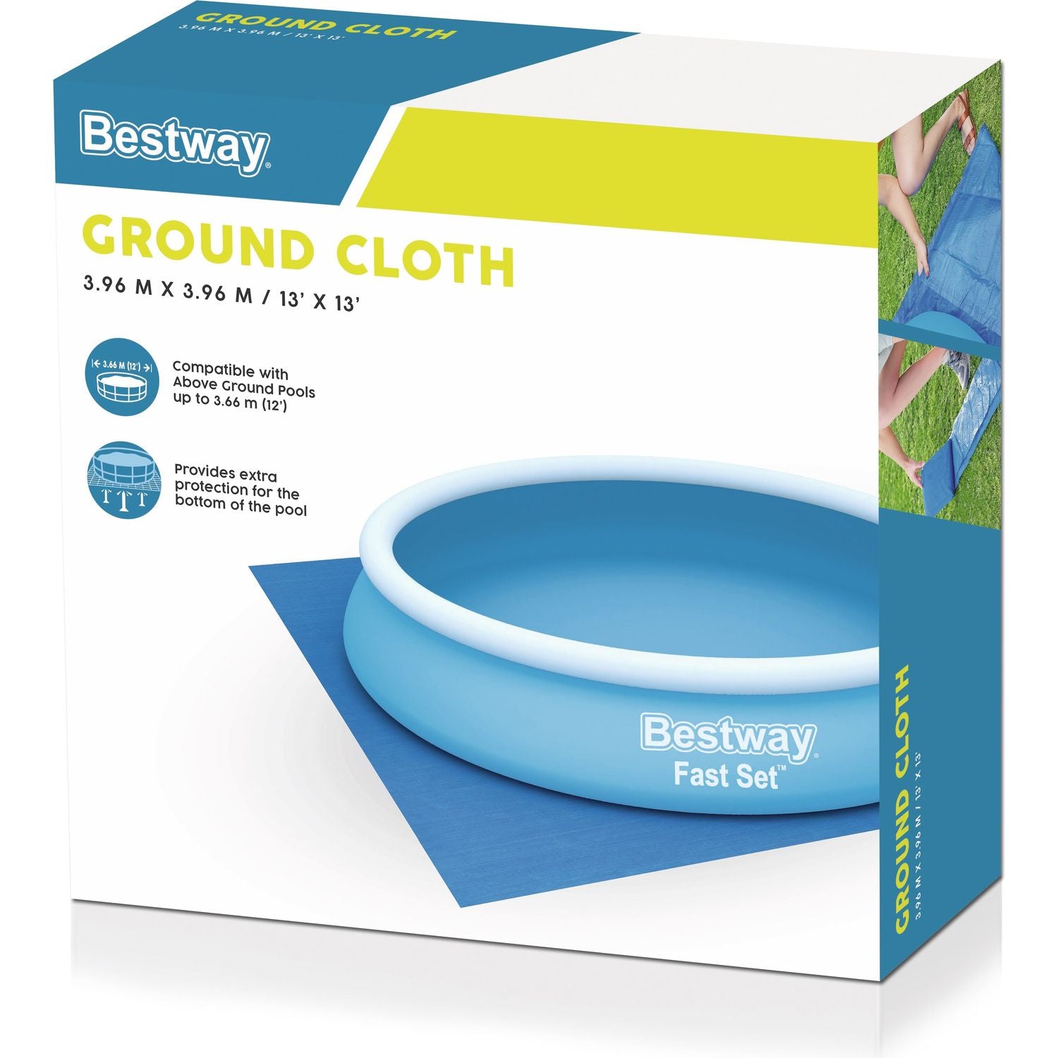 BESTWAY - Tappeto sotto piscina Quadrato da 396x396 cm