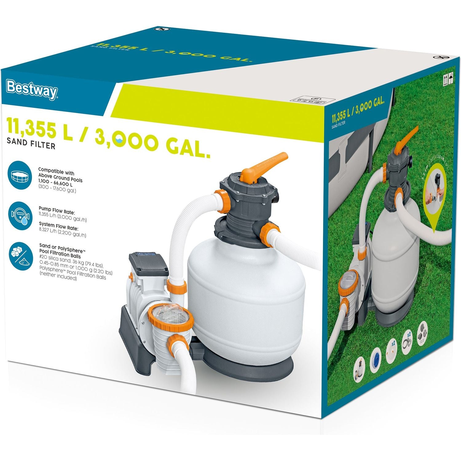 BESTWAY - Pompa filtro a sabbia 11.355 L/h
