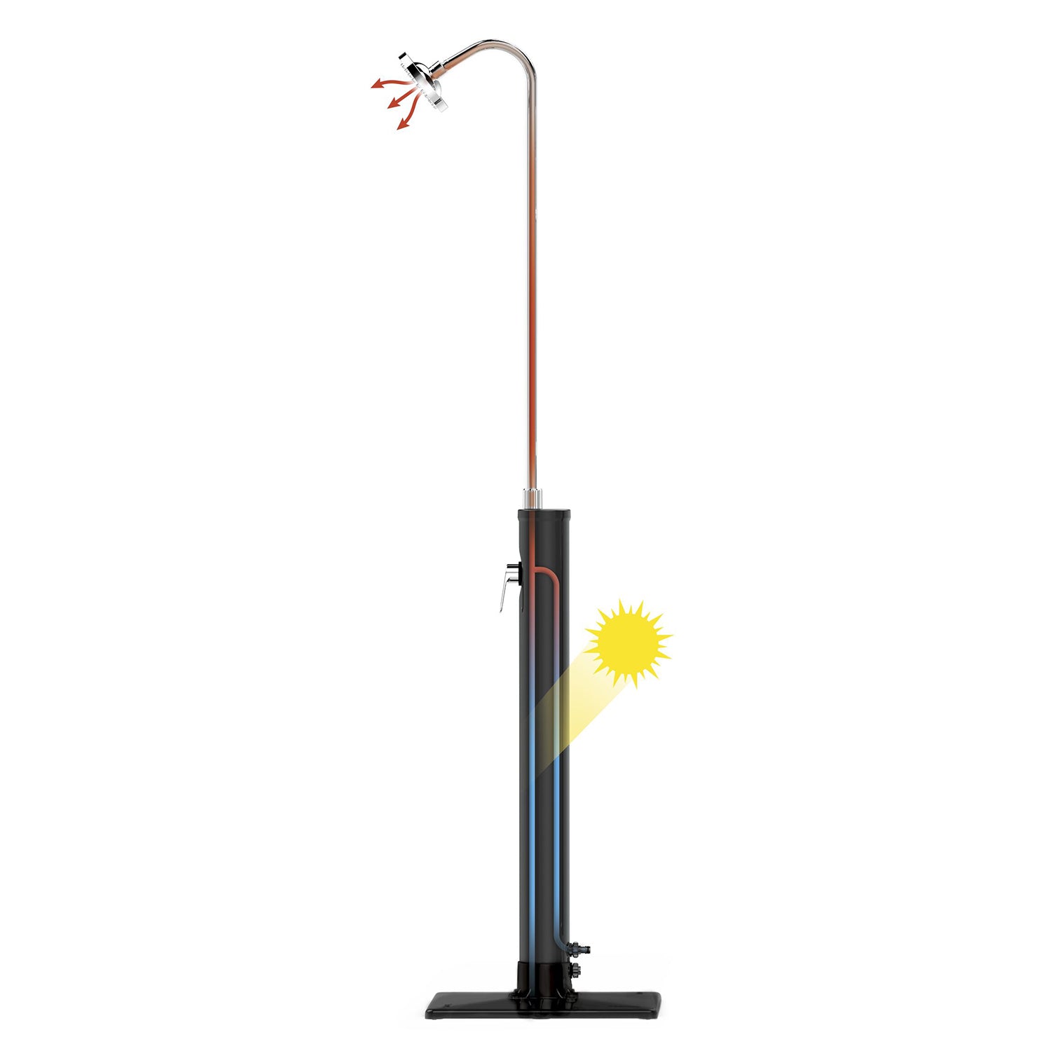 BESTWAY - Doccia Solare da Giardino SolarFlow 8 litri - h218x50x50 cm