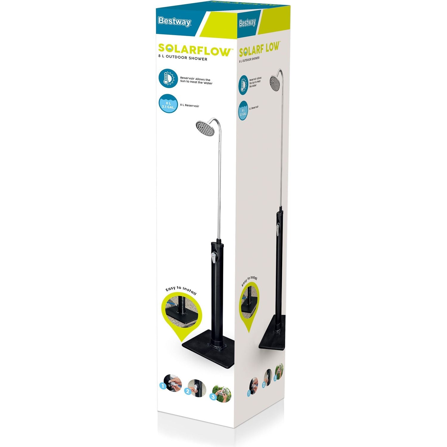 BESTWAY - Doccia solare da giardino SolarFlow 8 litri - h218x50x50 cm