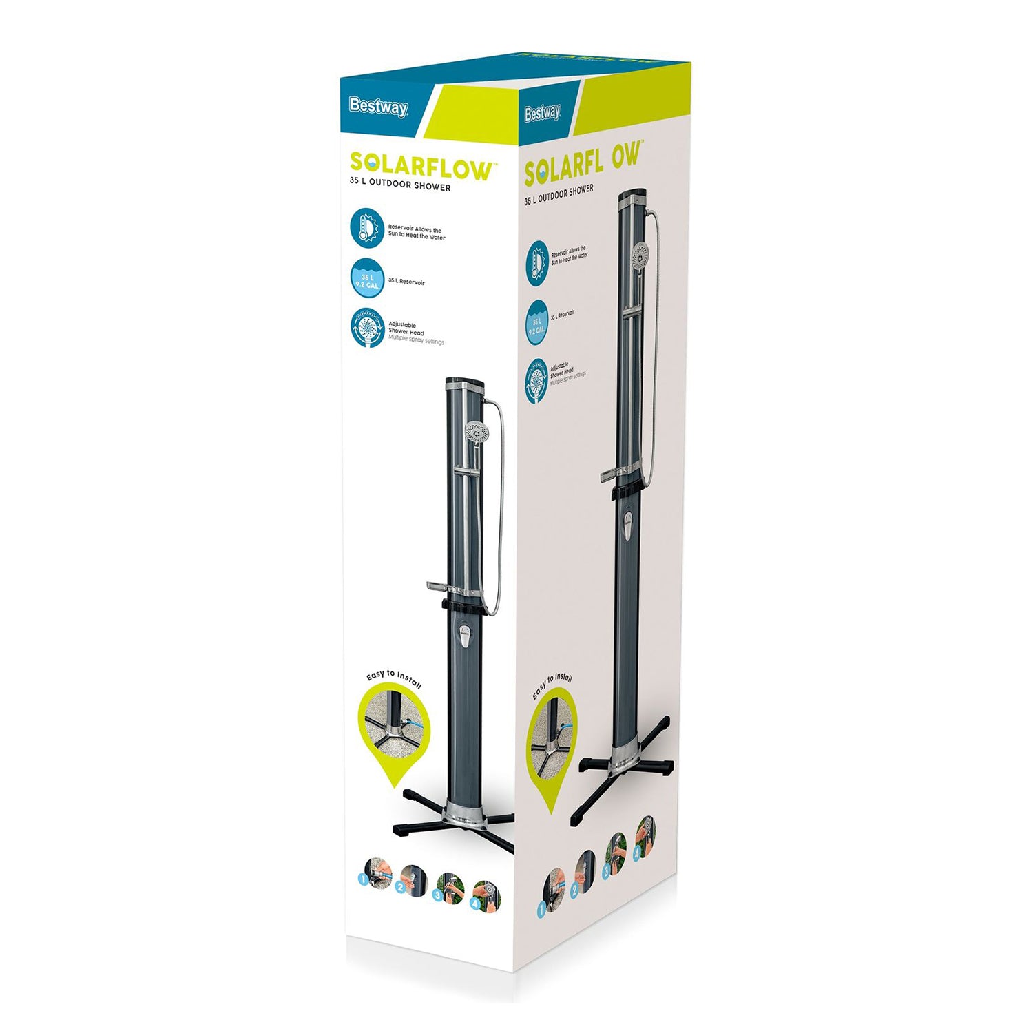 BESTWAY - Doccia Solare da Giardino SolarFlow 35 litri - h218x62x62 cm