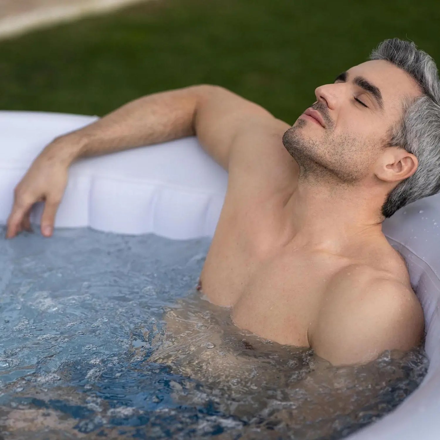 BESTWAY - Spa Idromassaggio Lay-Z-Spa St. Lucia AirJet 3 Posti Grigio chiaro - altezza 66 cm diametro 170 cm