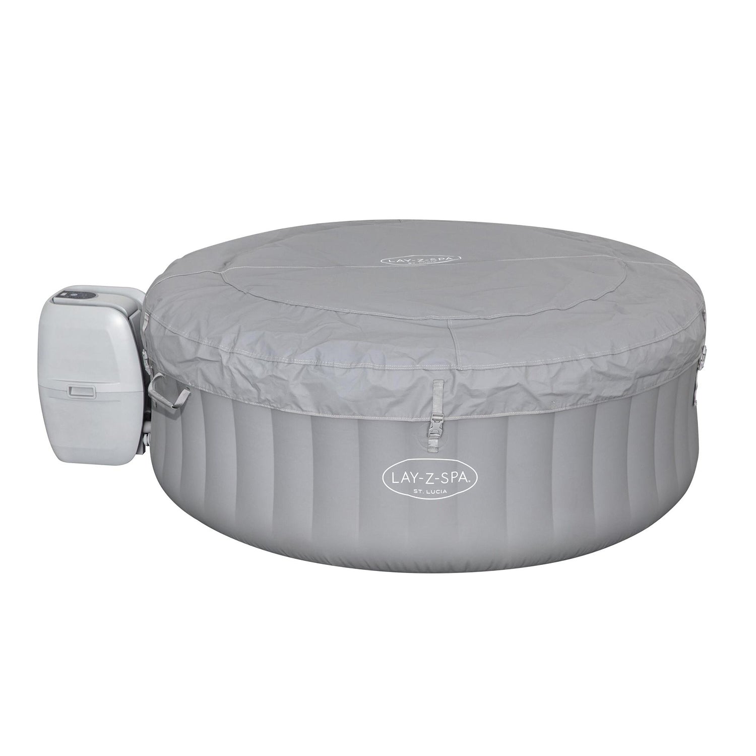 BESTWAY - Spa Idromassaggio Lay-Z-Spa St. Lucia AirJet 3 Posti Grigio chiaro - altezza 66 cm diametro 170 cm