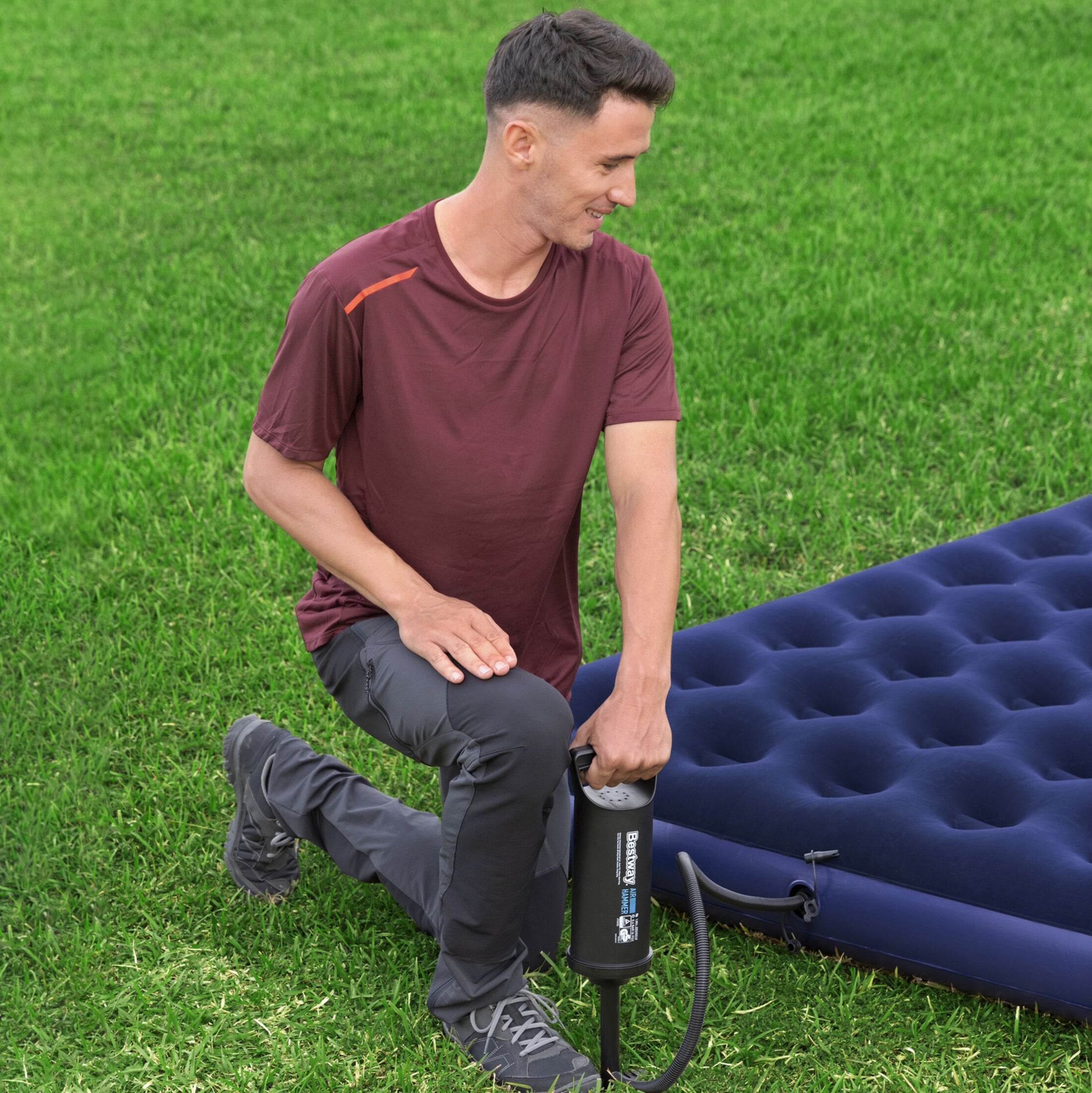 BESTWAY - Pompa manuale di gonfiaggio Air Hammer h35 cm