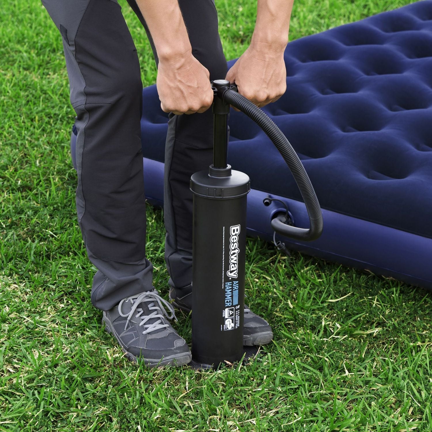 BESTWAY - Pompa manuale di gonfiaggio Air Hammer h48 cm