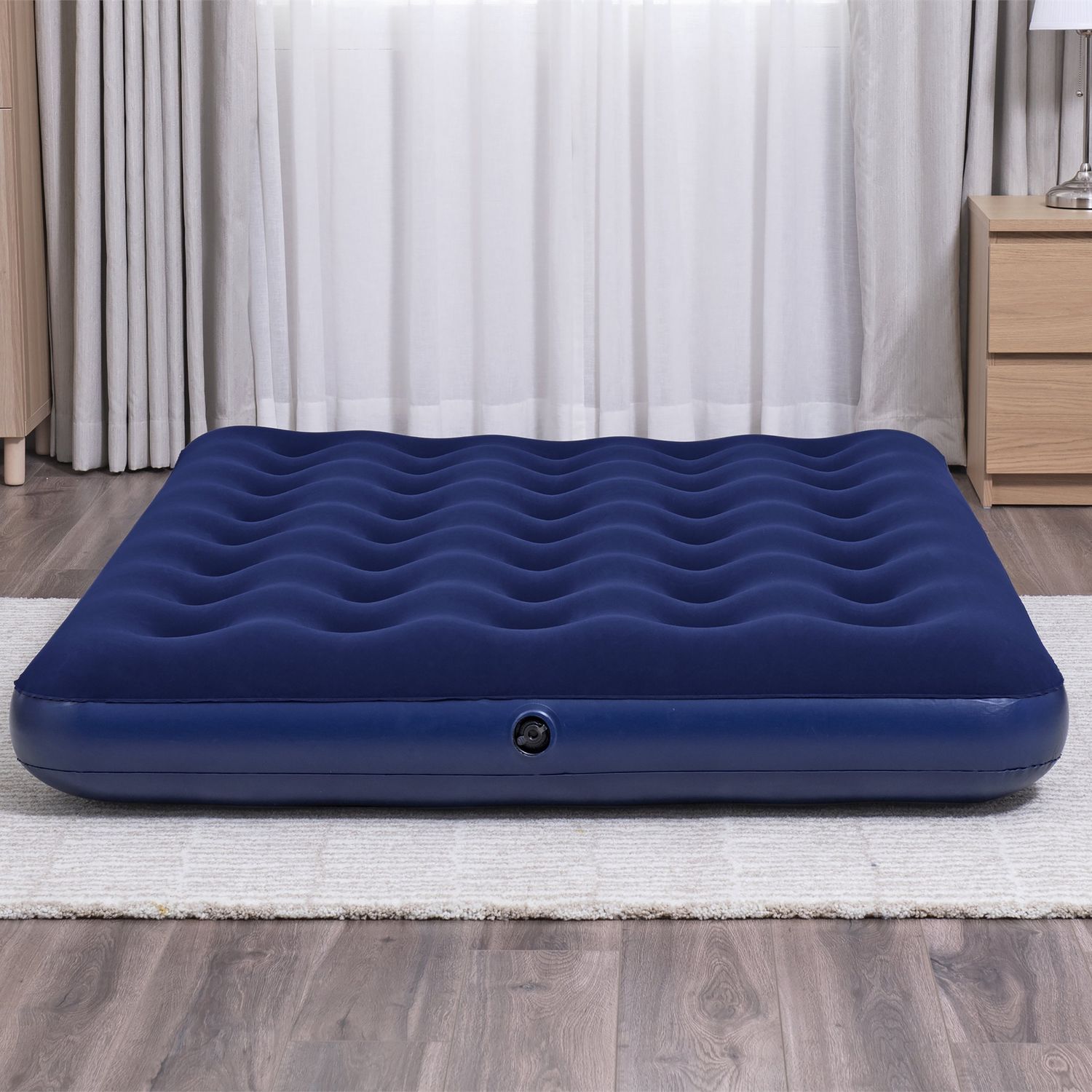 BESTWAY - Materasso Matrimoniale gonfiabile da campeggio Blu - h22x191x137 cm