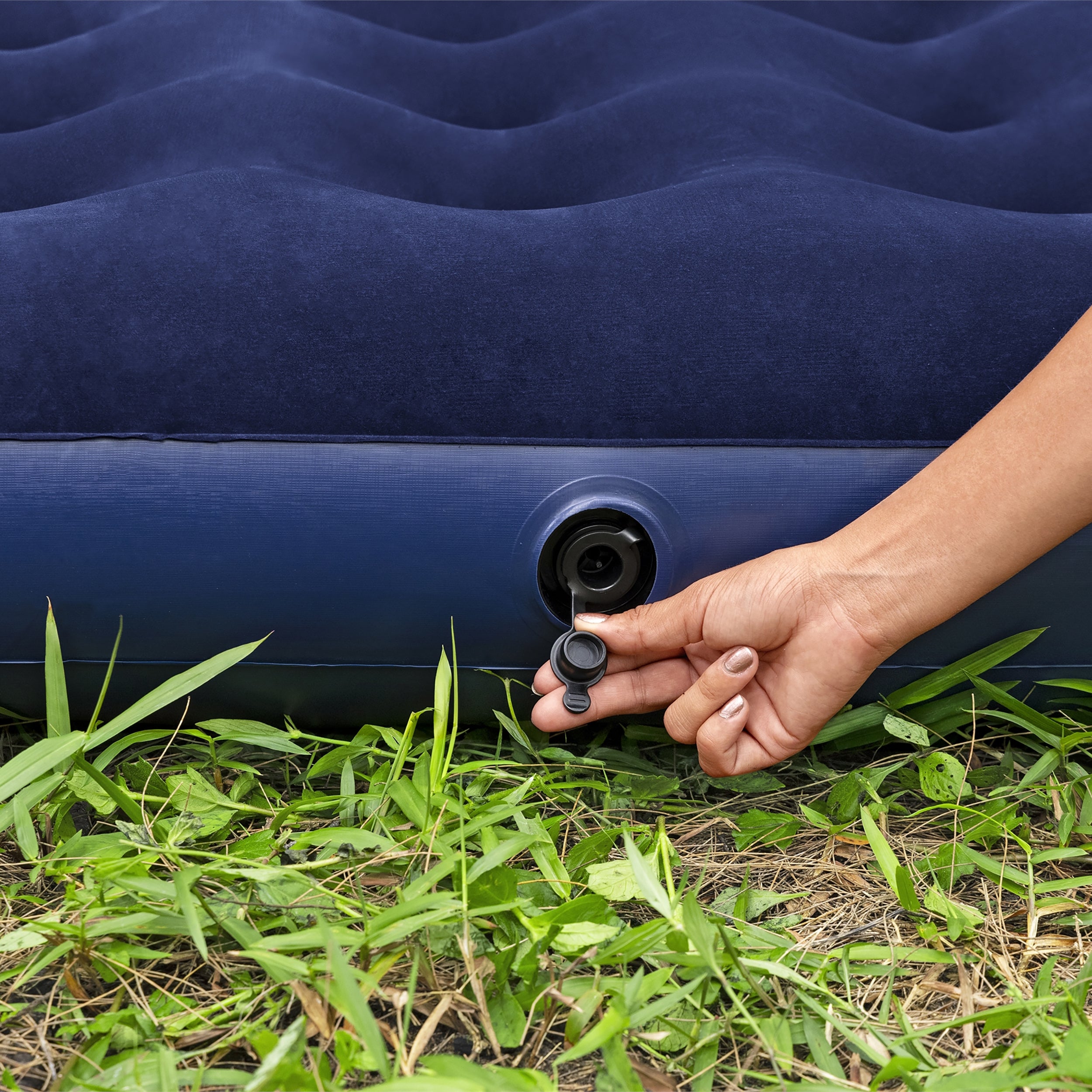 BESTWAY - Materasso Matrimoniale gonfiabile da campeggio Blu - h22x191x137 cm