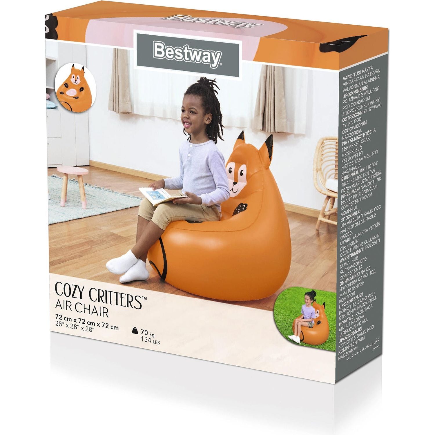 BESTWAY - Poltrona gonfiabile Baby Cozy Critters