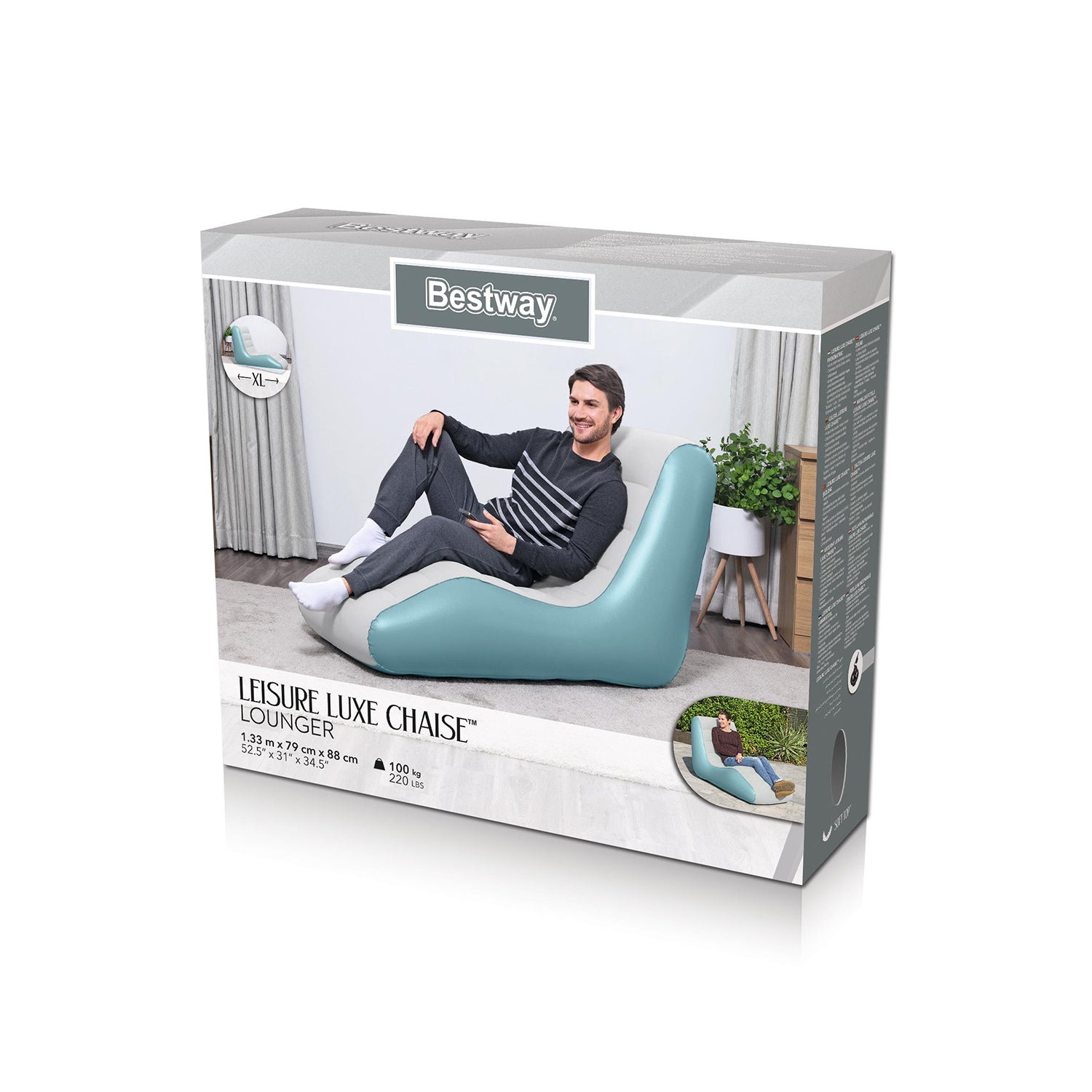 BESTWAY - Sdraio gonfiabile Leisure Luxe Chaise