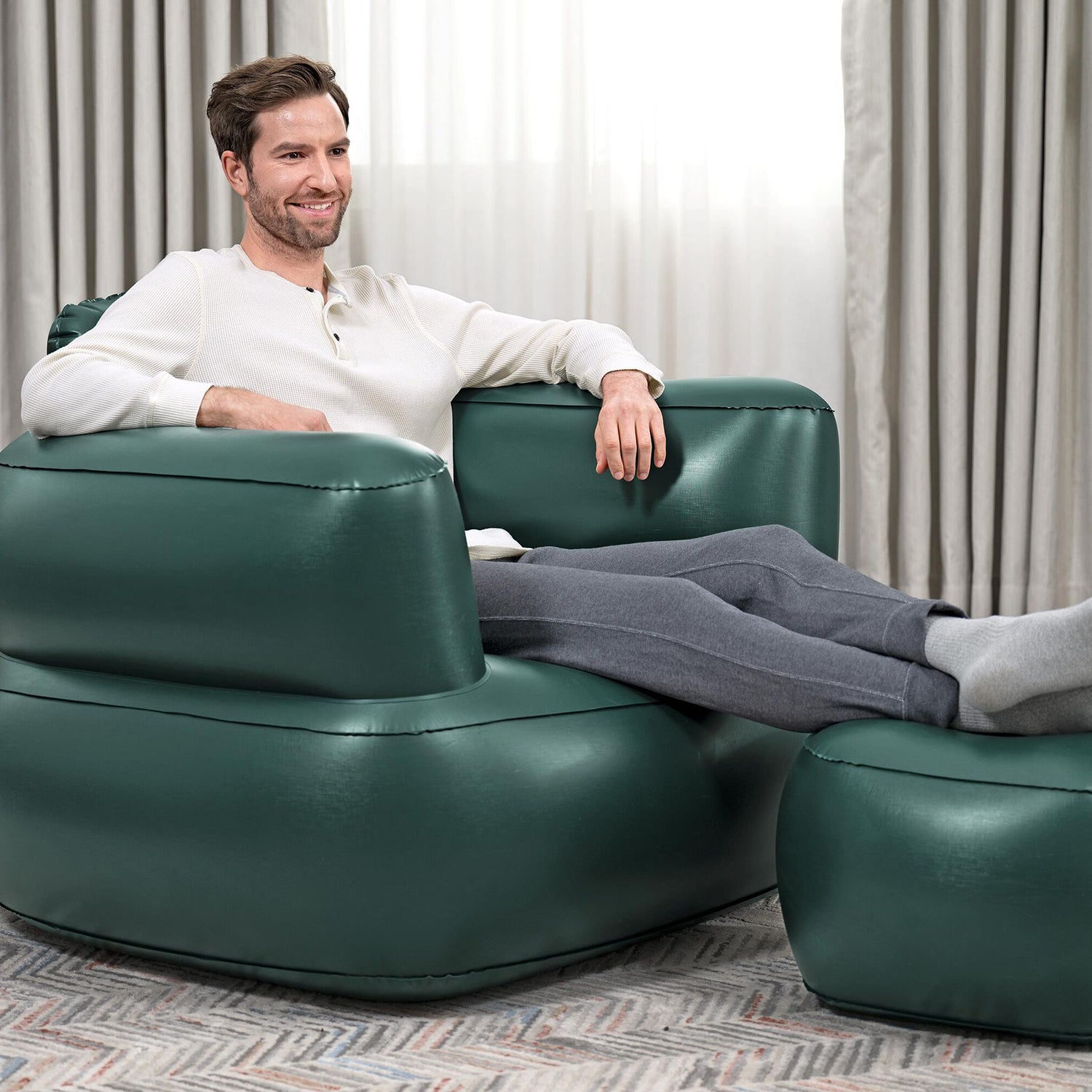 BESTWAY - Poltrona gonfiabile con pouf Comfi Cube