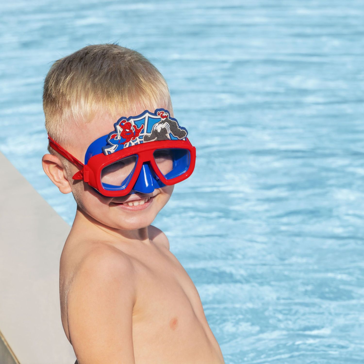 BESTWAY - Maschera Subacquea Spiderman a partire dai 3 anni