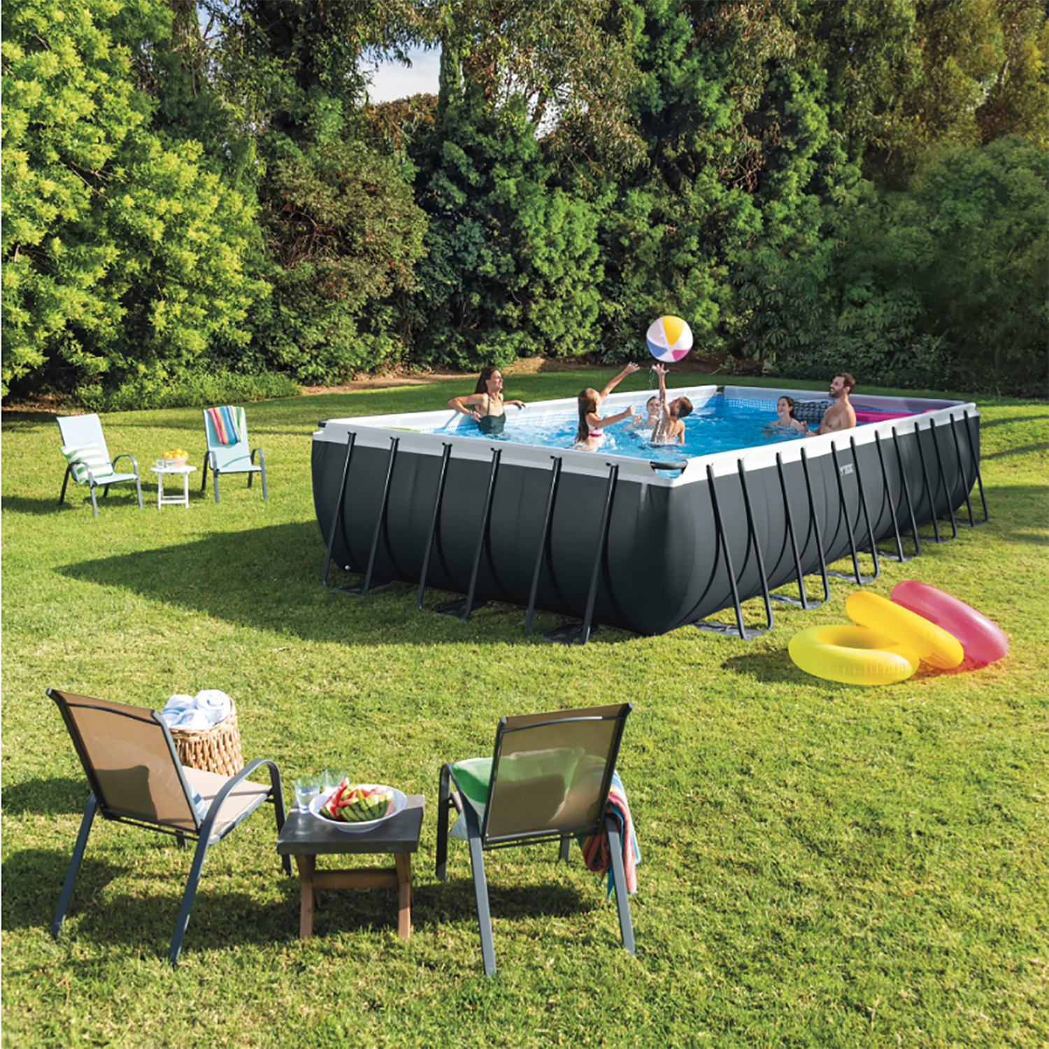 INTEX - Piscina Rettangolare Ultra XRT Frame - altezza 132x732x366 cm