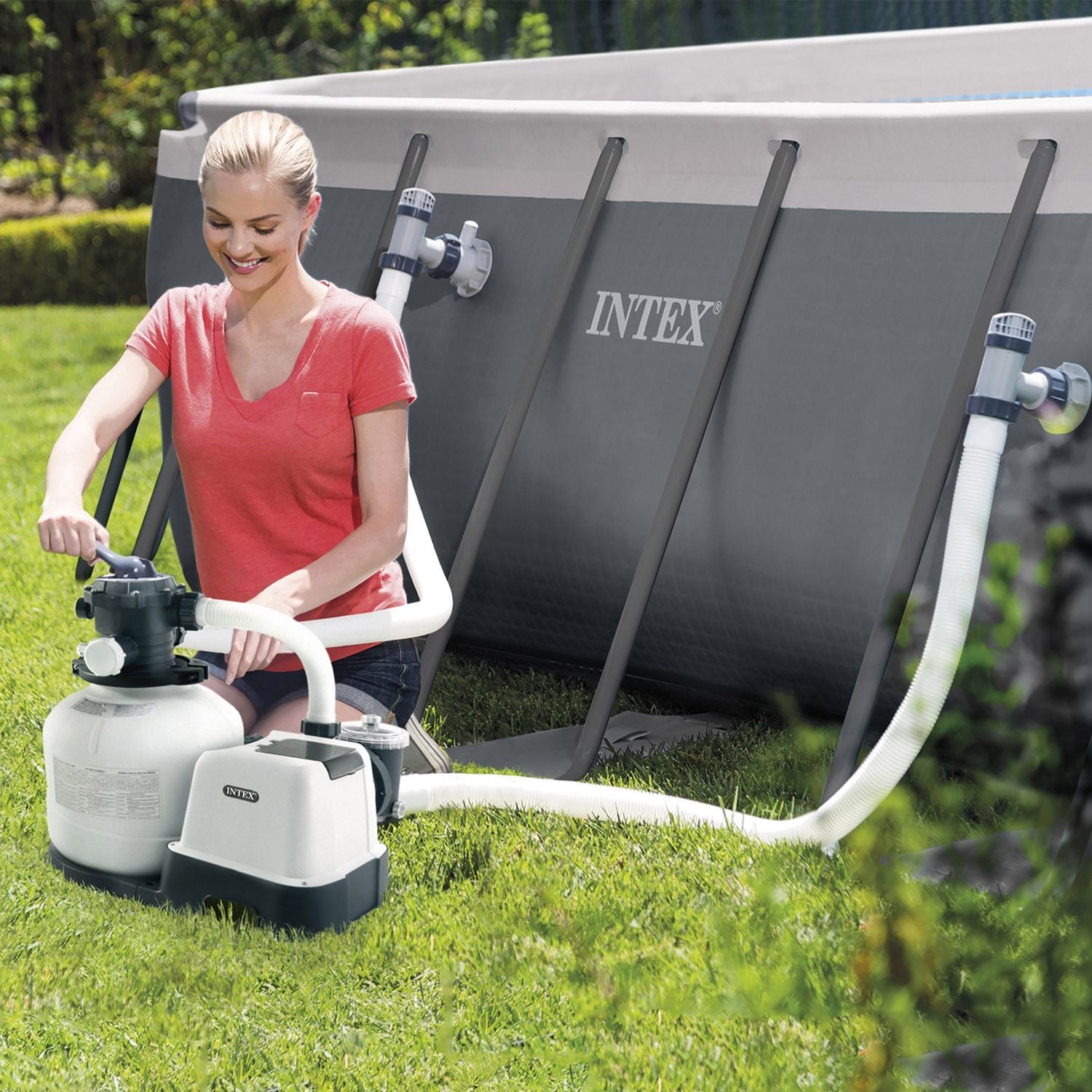 INTEX - Pompa Filtro a Sabbia Krystal Clear per piscine fuori terra 7900 litri/ora