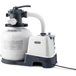 INTEX - Pompa Filtro a Sabbia con Generatore Salino di Cloro Krystal Clear 10000 litri/ora