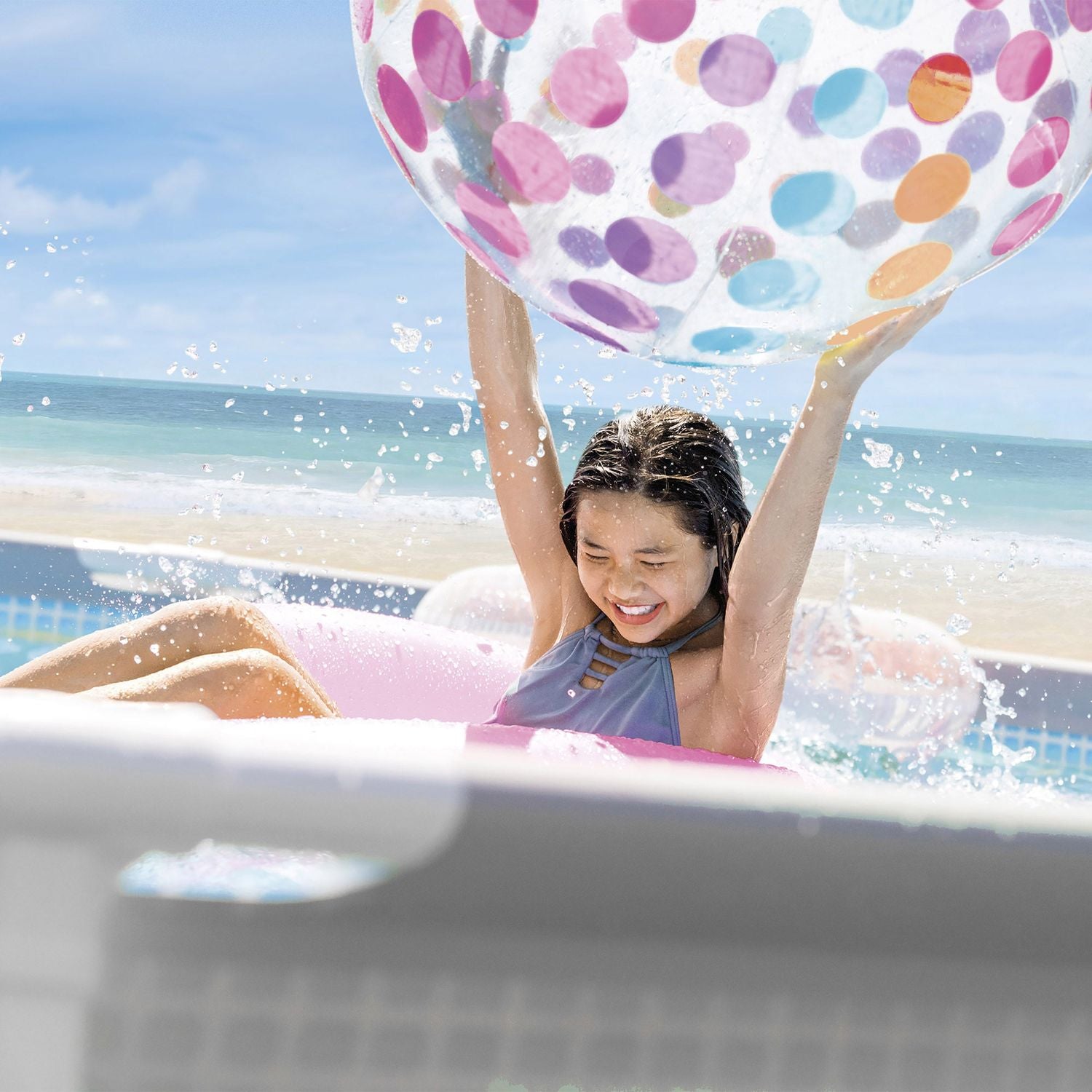 INTEX - Piscina Rotonda Prisma Frame - altezza 132x610x610 cm