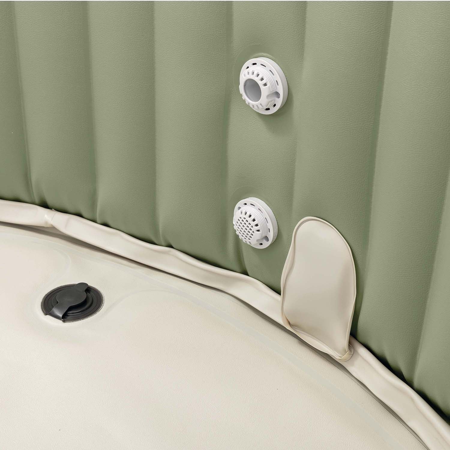 INTEX - Spa Idromassaggio PureSpa™ Bubble Massage 4 Posti Verde Oliva - altezza 71 cm diametro 196 cm