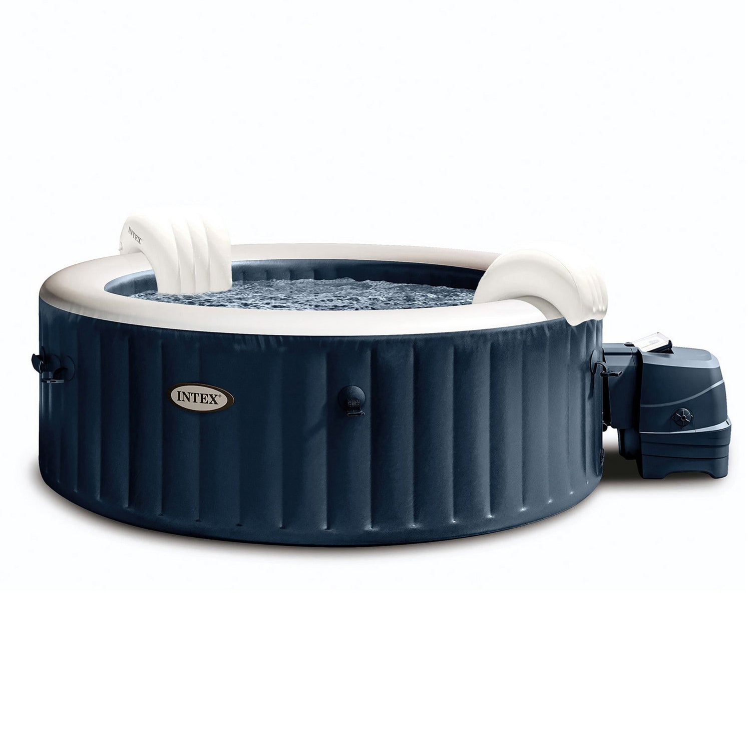 INTEX - Spa Idromassaggio PureSpa™ Bubble Massage 4 Posti Blu Navy - altezza 71 cm diametro 196 cm