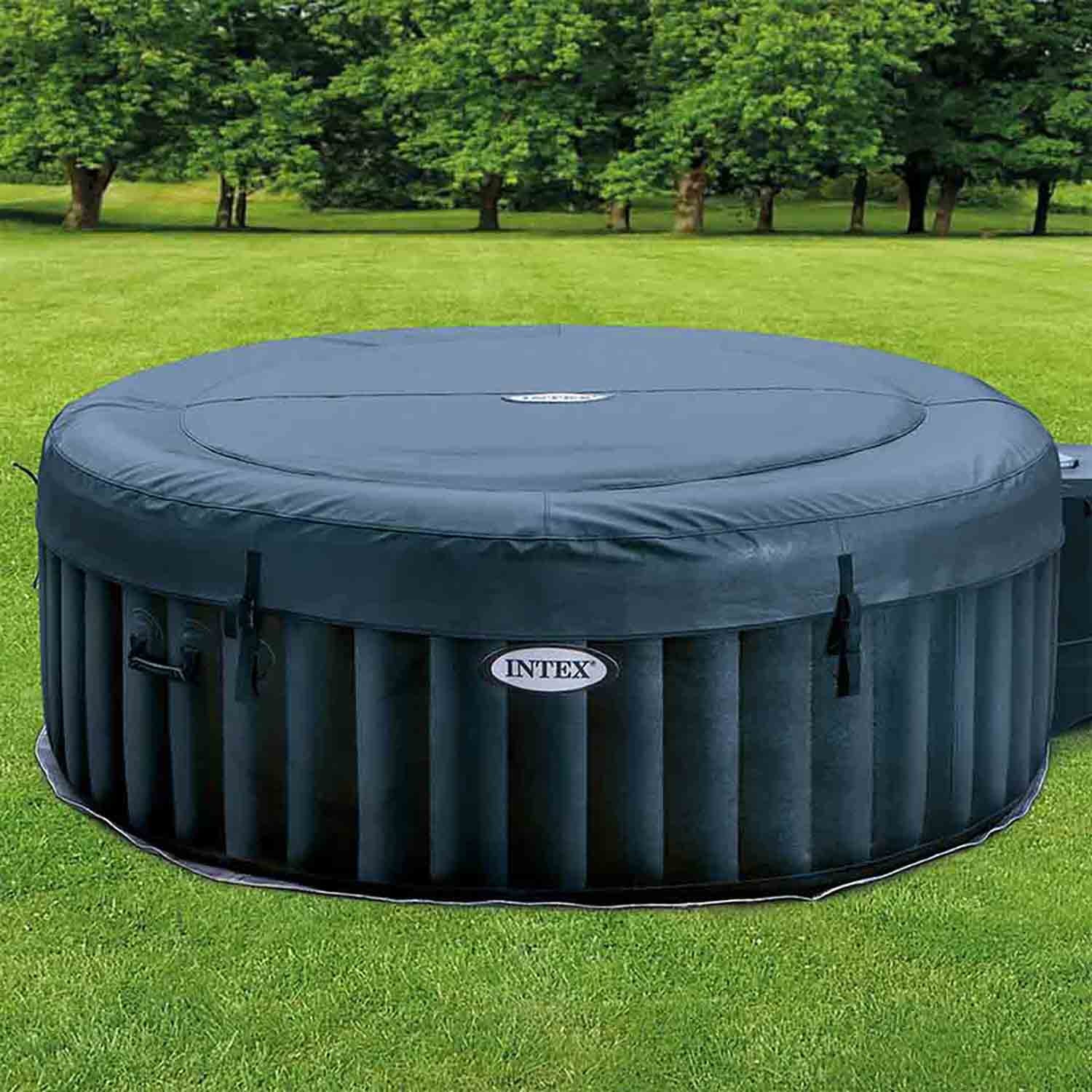 INTEX - Spa Idromassaggio PureSpa™ Bubble Massage 4 Posti Blu Navy - altezza 71 cm diametro 196 cm