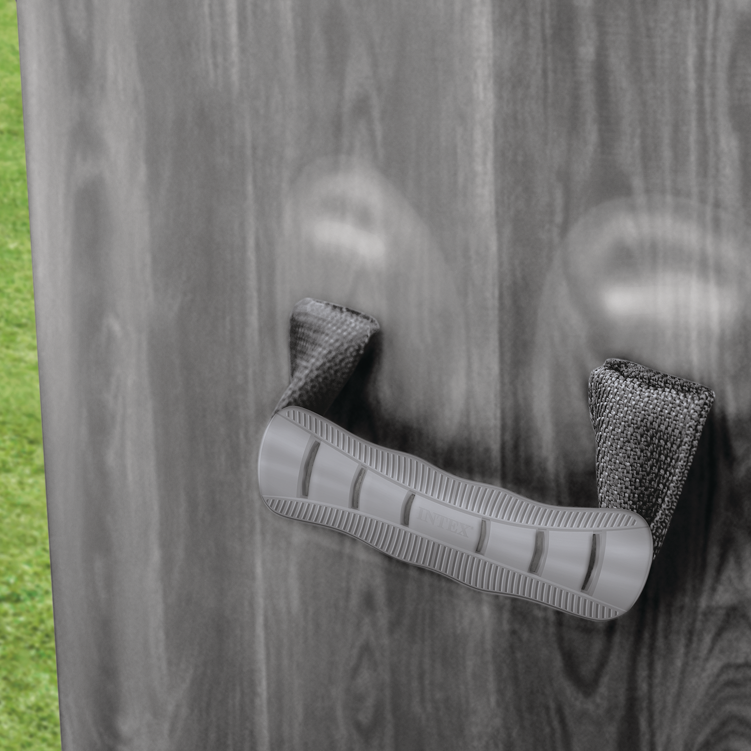 INTEX - Spa Idromassaggio PureSpa™ Greywood Deluxe™ 6 Posti Grigio Effetto Legno - altezza 71 cm diametro 216 cm