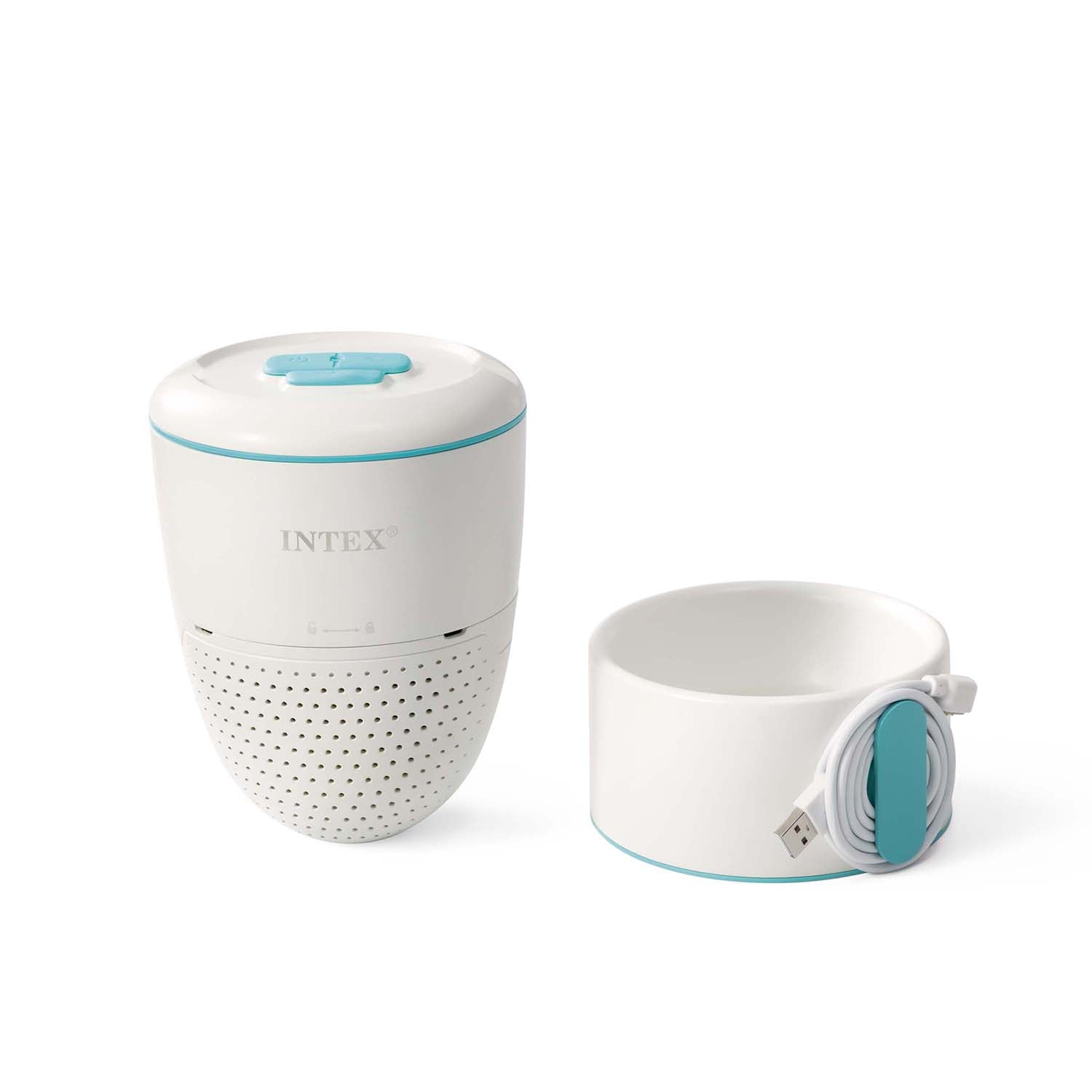 INTEX - Analizzatore d'Acqua Piscina Galleggiante WiFi con App Link - Misurazione Automatica pH, ORP e Temperatura, Correzione Automatica Cloro