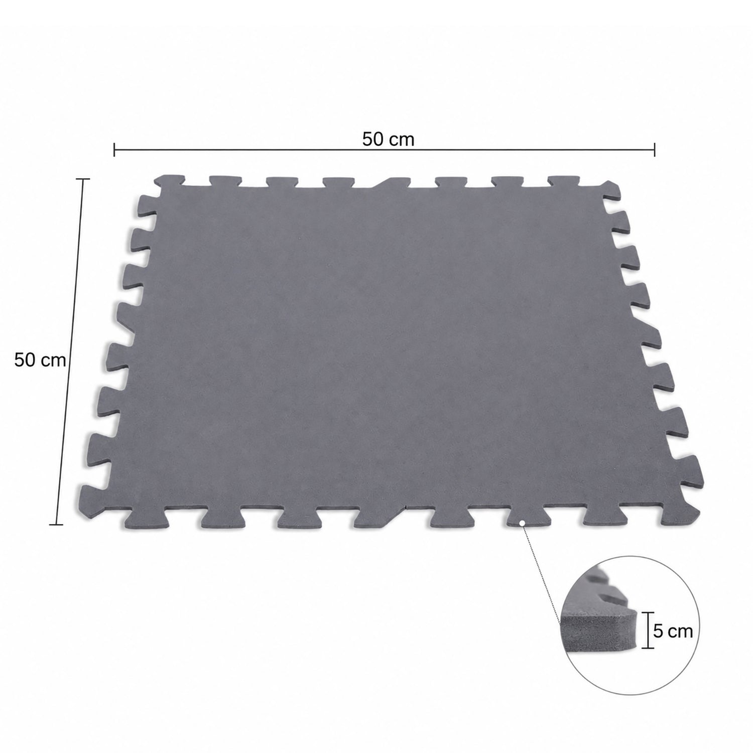 INTEX - Tappeto Sotto Piscina Componibile Grigio 50x50 cm - set 8 pezzi
