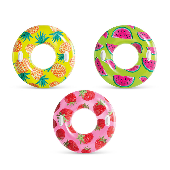 INTEX - Ciambella Gonfiabile Tropicale con Maniglie diametro 107 cm