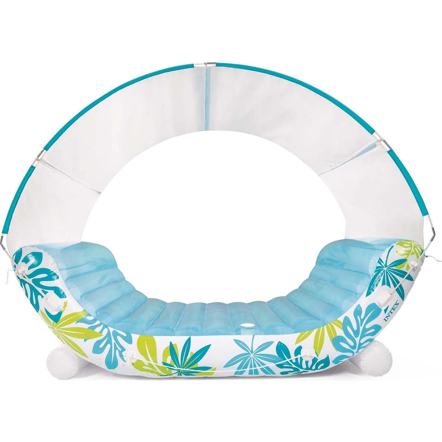 INTEX - Materassino Gonfiabile Lounge Mare Tropical Azzurro Wet Set Collection - h165x224x150 cm