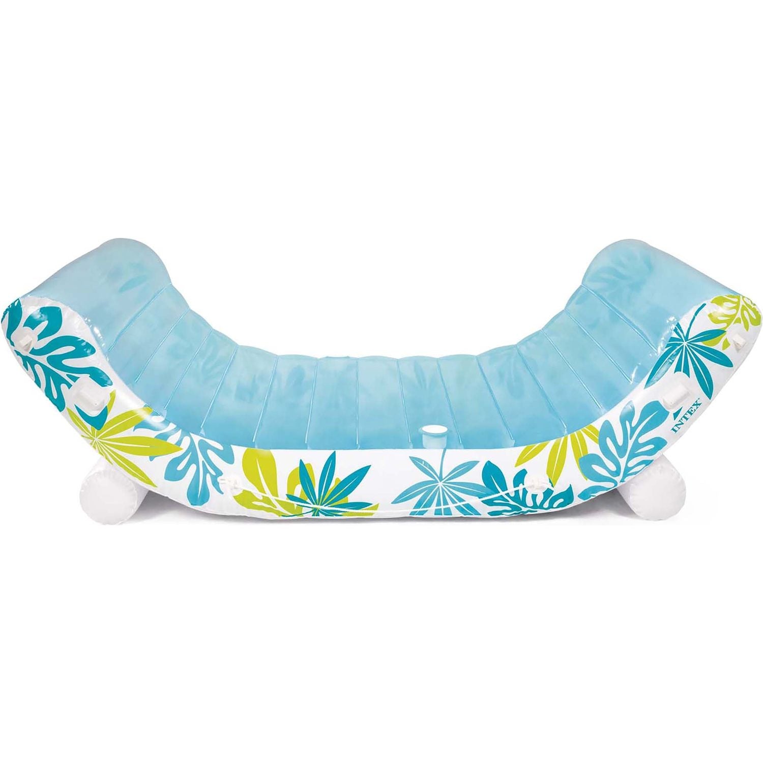 INTEX - Materassino Gonfiabile Lounge Mare Tropical Azzurro Wet Set Collection - h165x224x150 cm