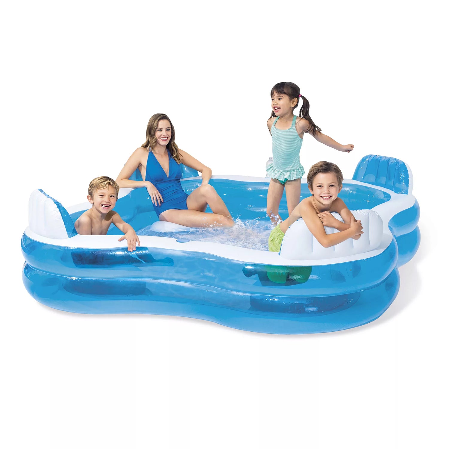 INTEX - Piscina Swim Center Family 4 Sedili - h66x229x229 cm