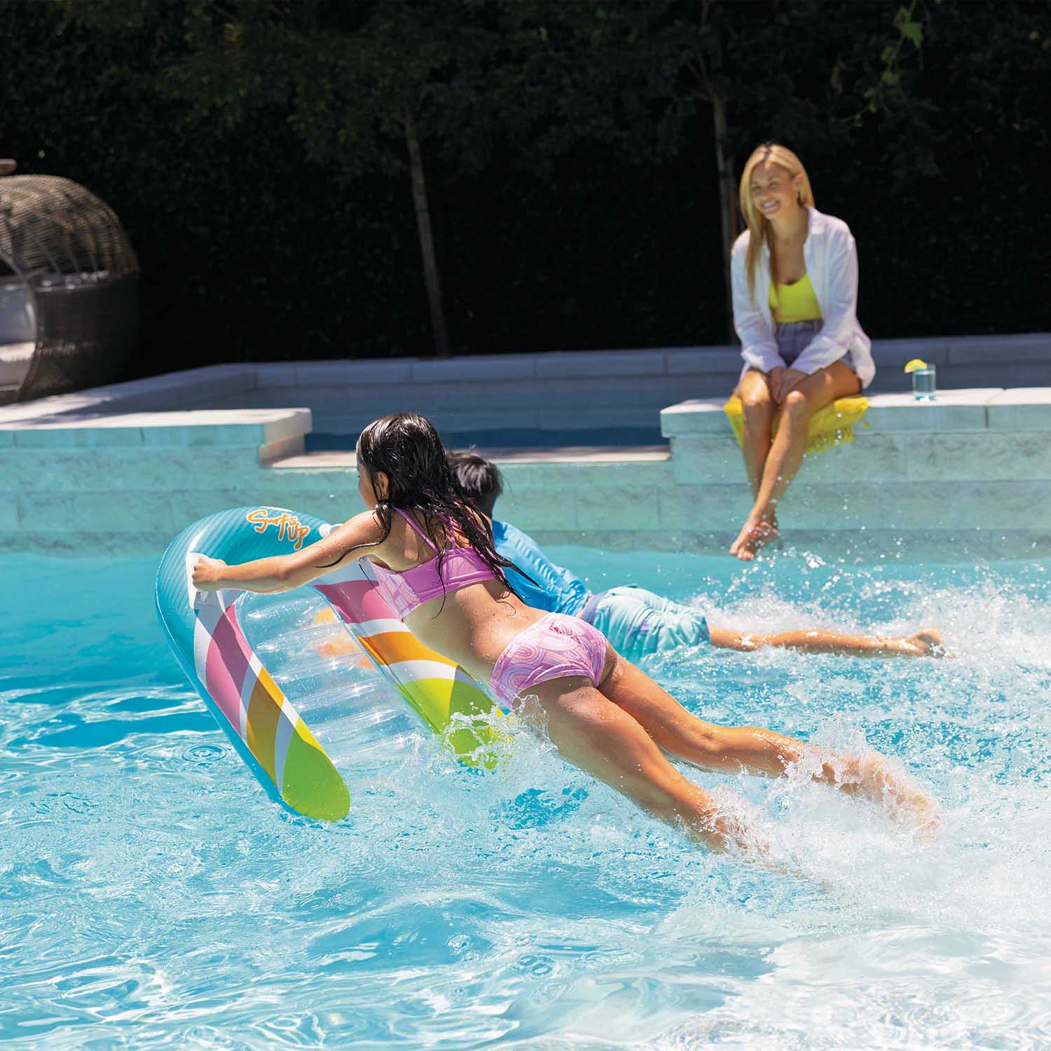 INTEX - Materassino Gonfiabile Surf’s Up Riders 84x79 cm