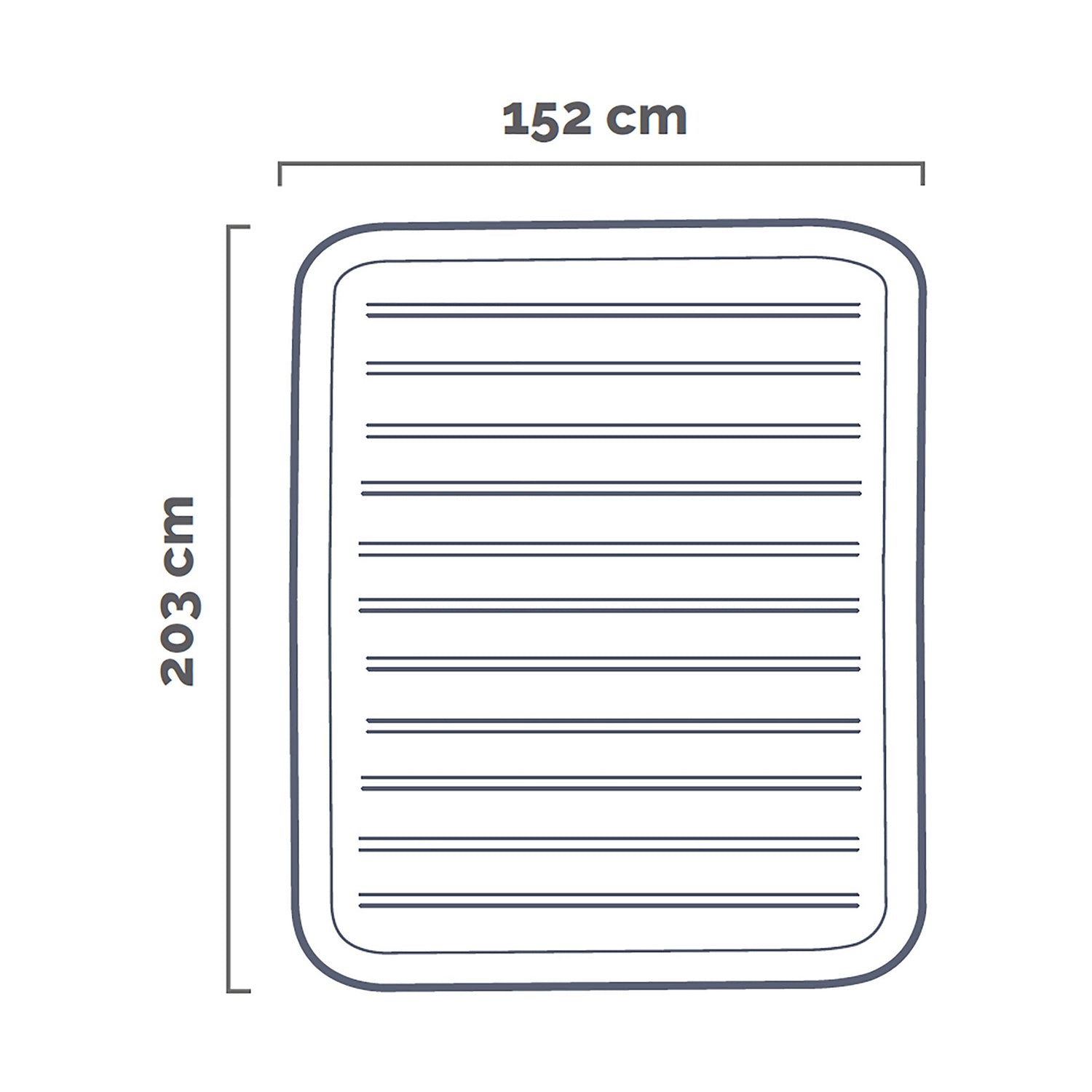 INTEX - Materasso Gonfiabile Matrimoniale Comfort-Plush Elevated Dura-Beam® Deluxe - h46x203x152 cm