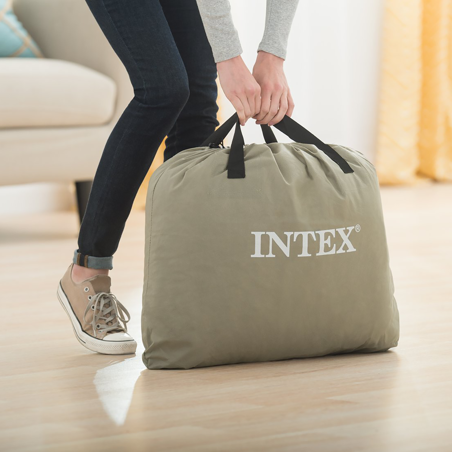 INTEX - Materasso Gonfiabile Singolo Comfort-Plush Elevated Dura-Beam® Deluxe - h46x191x99 cm