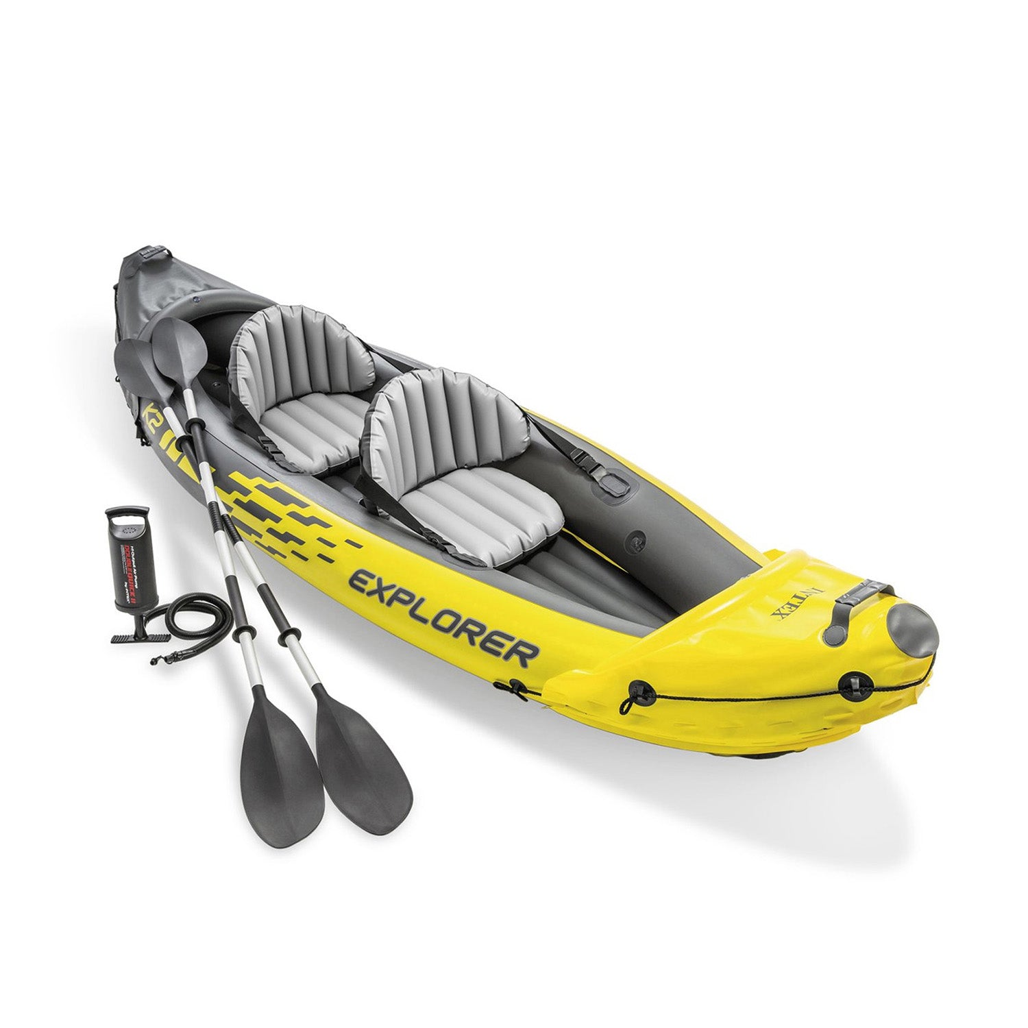 INTEX - Kayak Gonfiabile Explorer™ K2 2 Posti con Remi e Pompa - h51x312x91 cm