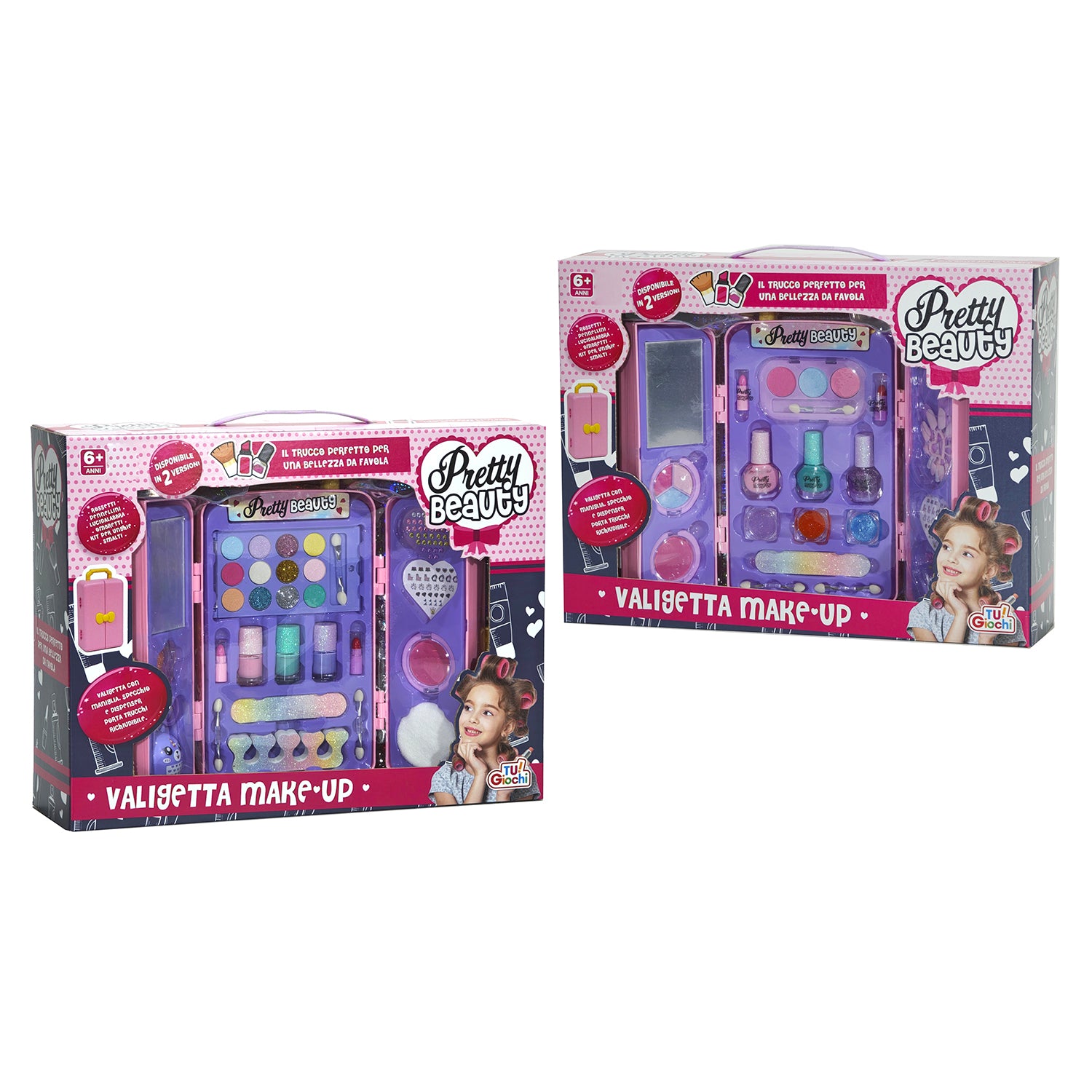 TU GIOCHI - Set Trucchi Pretty Beauty - Trousse a forma di Valigetta