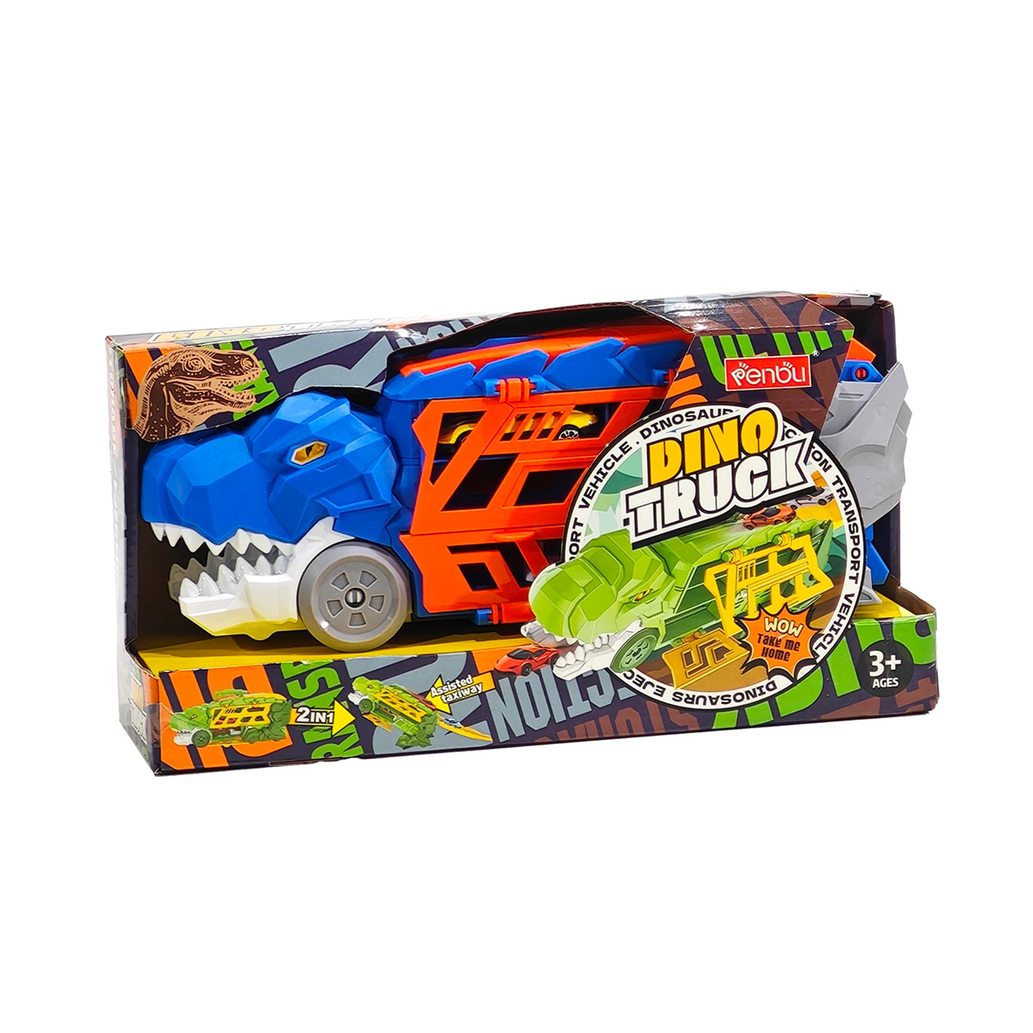 TU GIOCHI - Dino Truck Trasportatore Dinosauro 2 in 1 con Macchinina