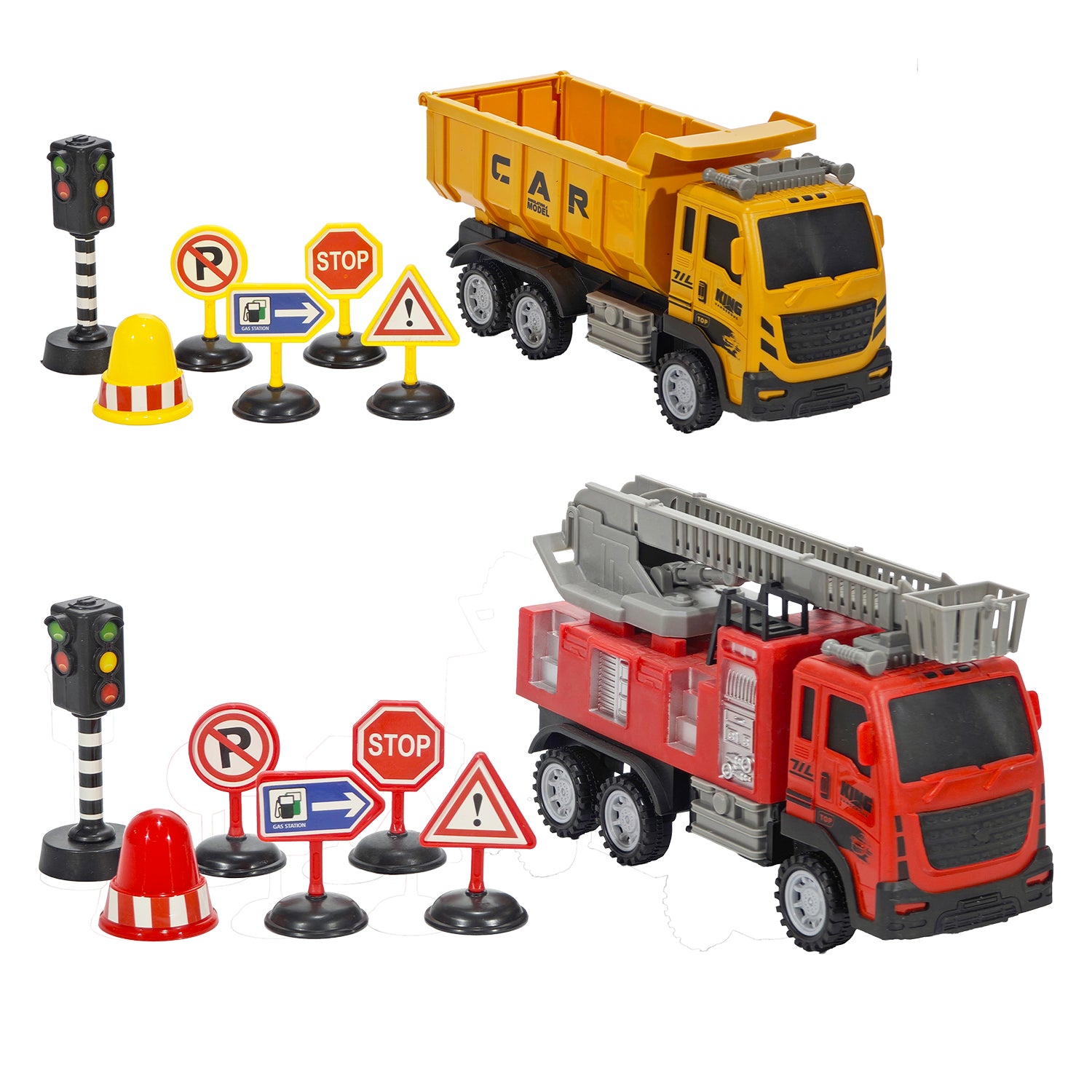TU GIOCHI - Set Veicolo da Lavoro Urban con Segnaletica Stradale