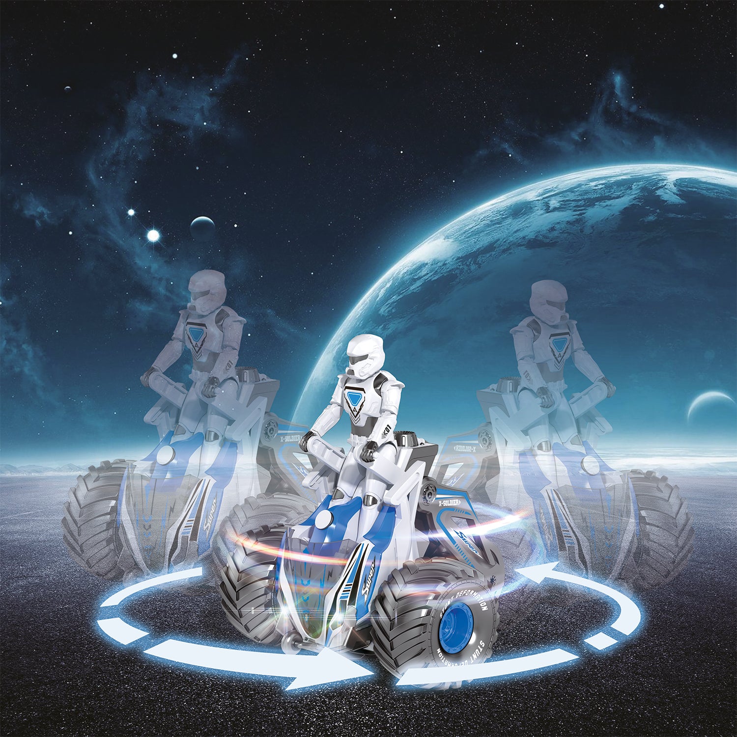 TU GIOCHI - Moto Radiocomandata X-SPACE WARRIOR Transformer 2.4GHz