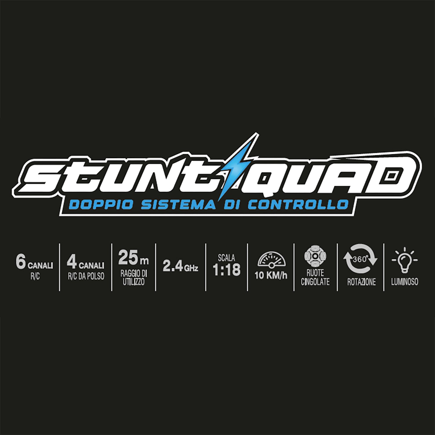 TU GIOCHI - Quad Radiocomandata STUNT QUAD 2.4GHz