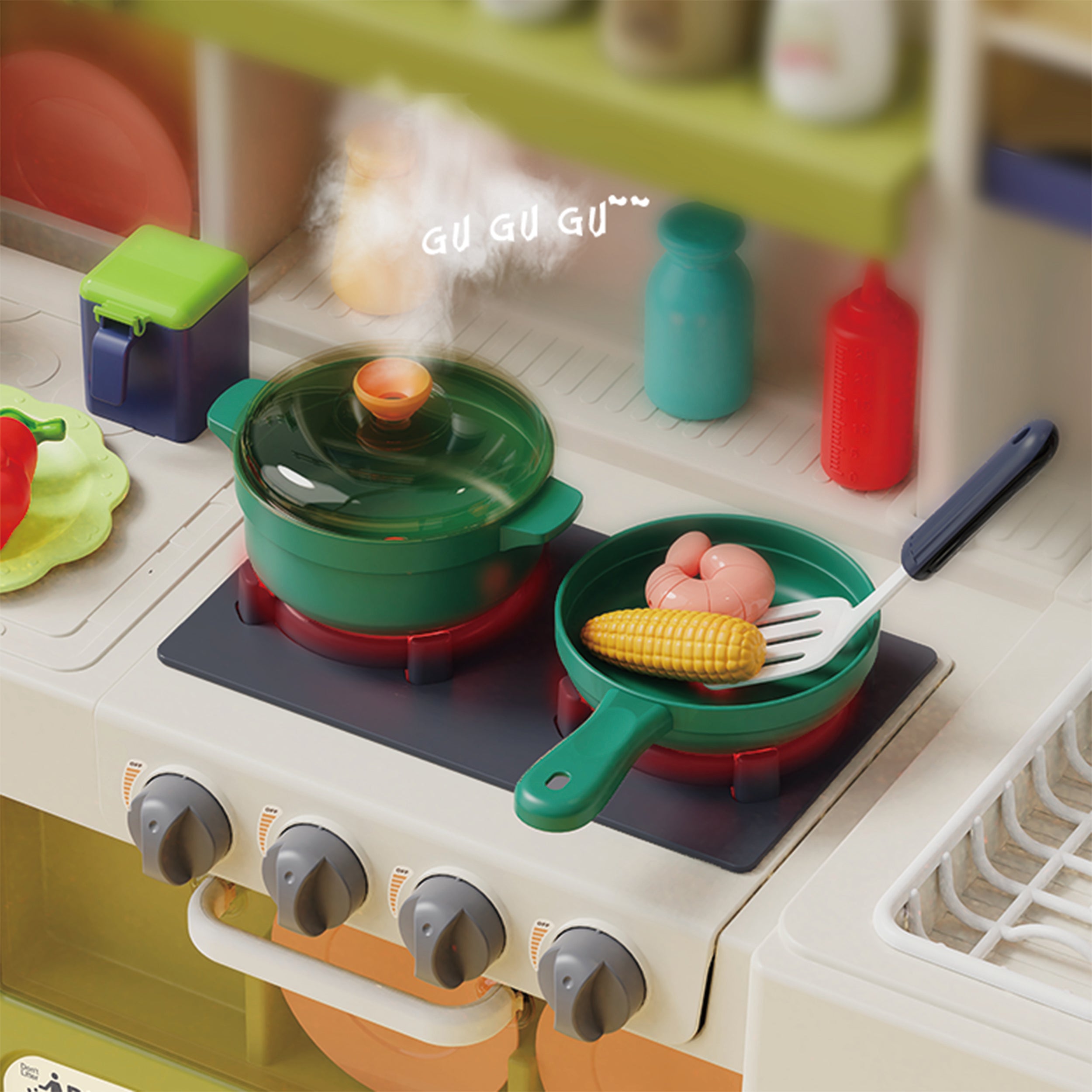 TU GIOCHI - Star Chef Cucina Giocattolo con Acqua Vera, Luci, Suoni e 101 Accessori