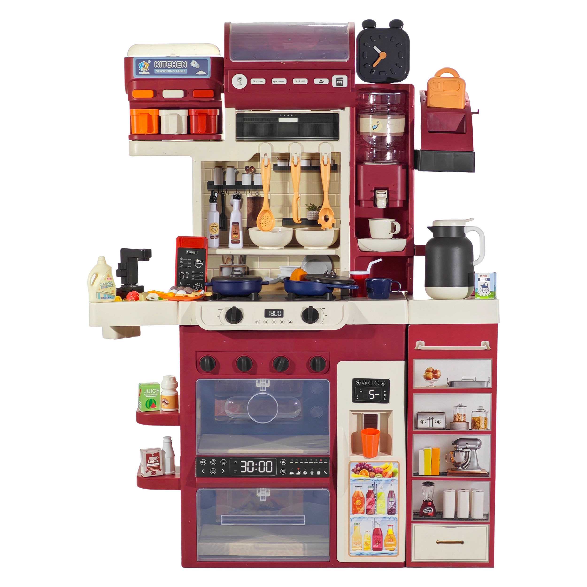 TU GIOCHI - Mini Chef Crea Delizie Cucina Giocattolo con Vapore, Acqua Vera e 71 Accessori