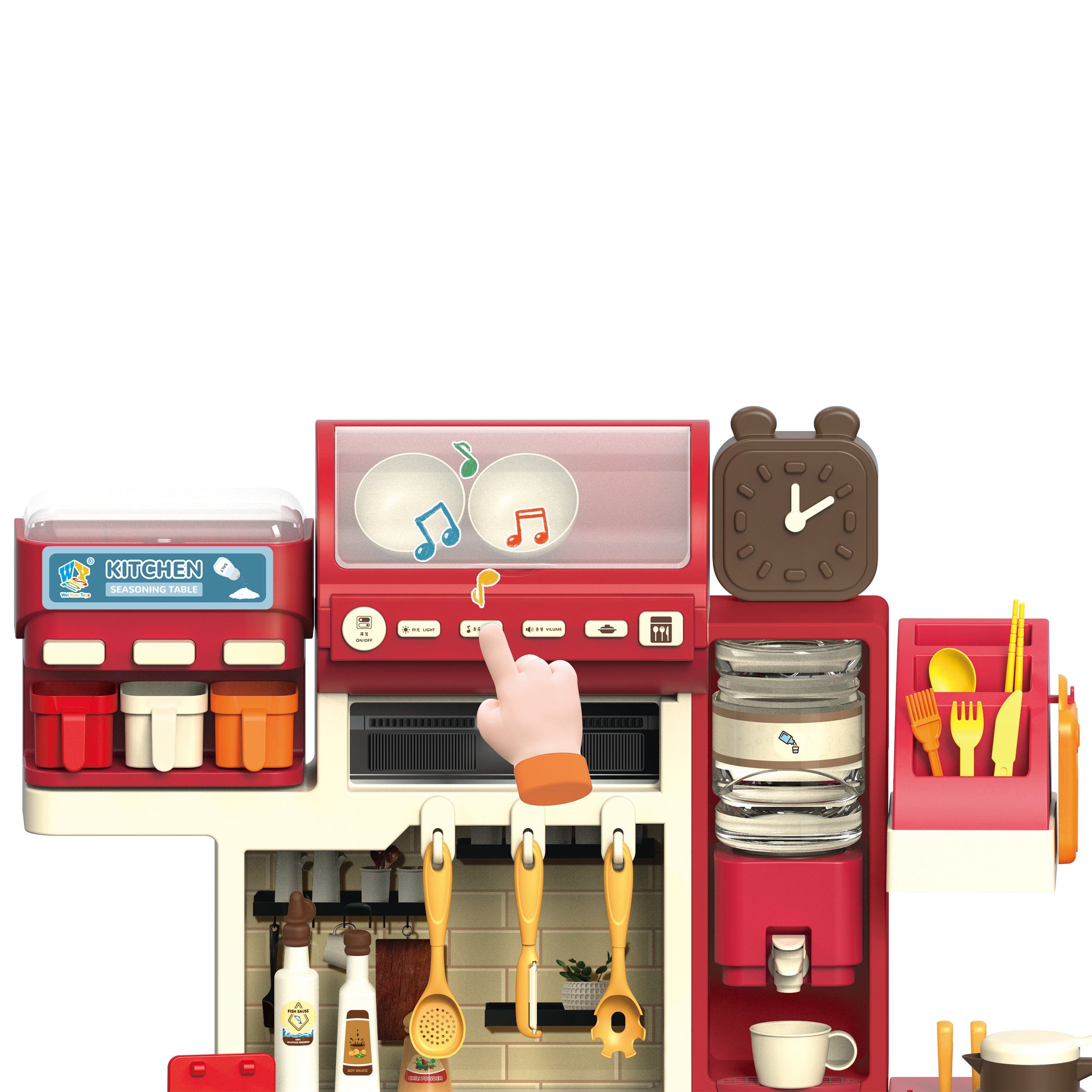 TU GIOCHI - Mini Chef Crea Delizie Cucina Giocattolo con Vapore, Acqua Vera e 71 Accessori