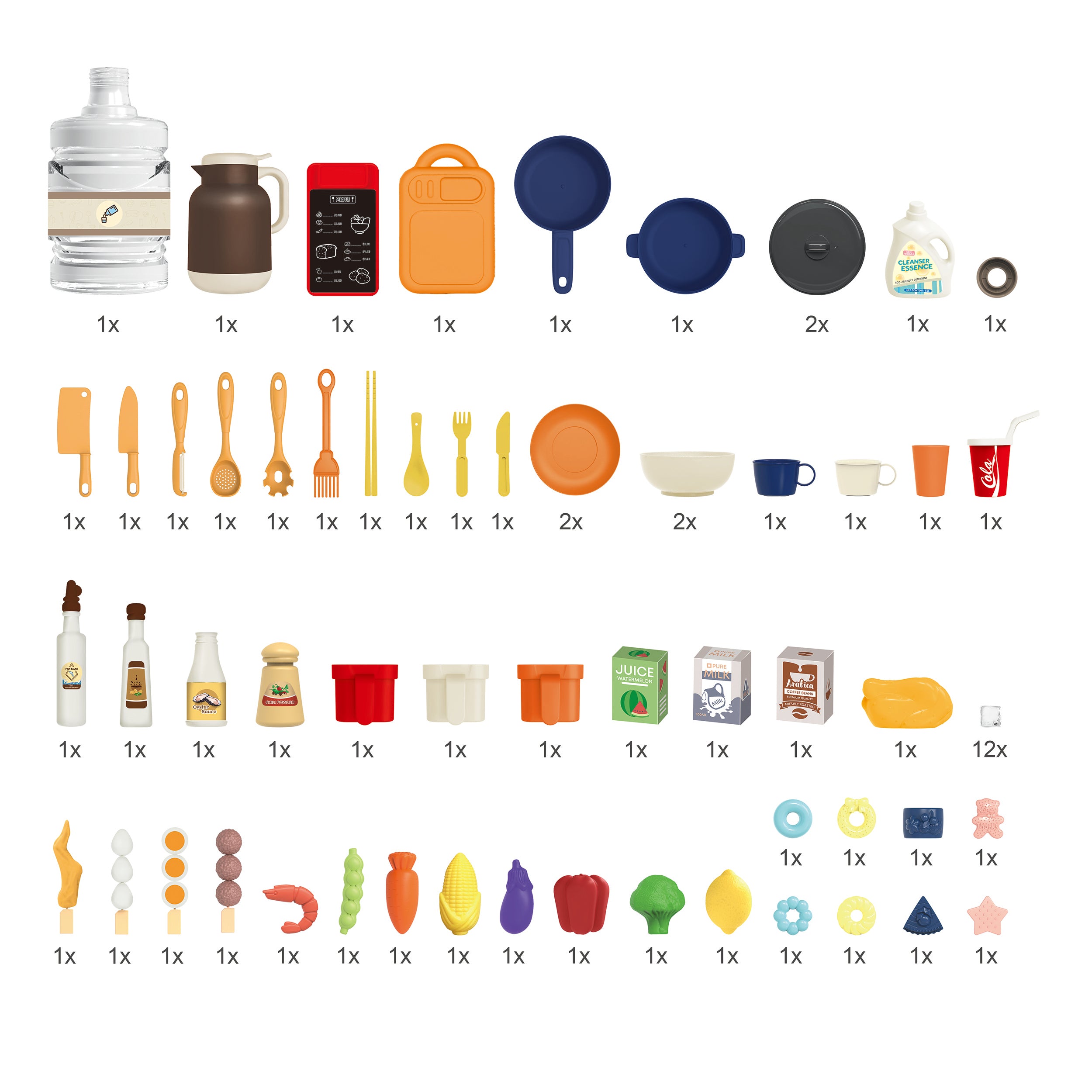 TU GIOCHI - Mini Chef Crea Delizie Cucina Giocattolo con Vapore, Acqua Vera e 71 Accessori