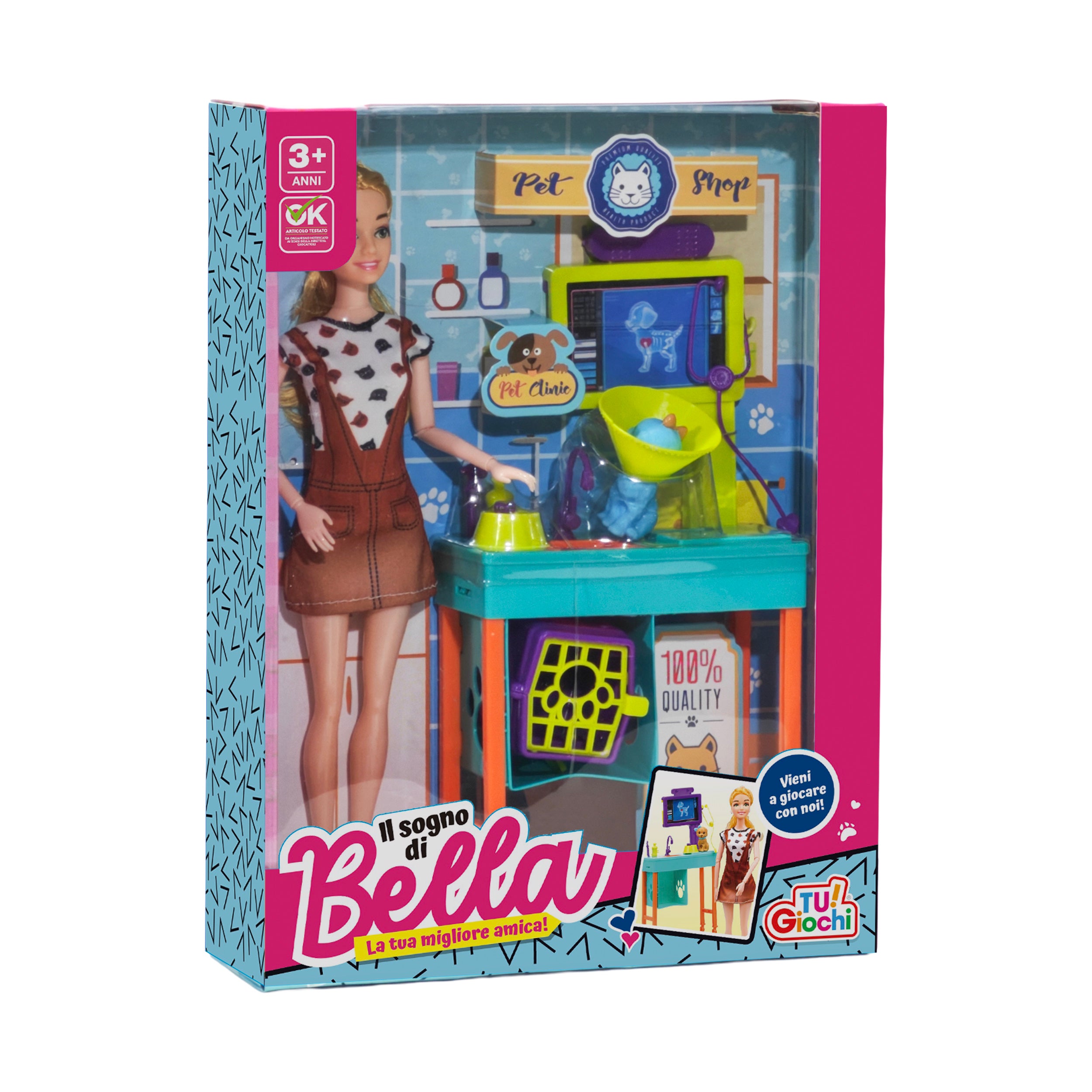 TU GIOCHI - Il Sogno di Bella Bambola Snodabile con Accessori