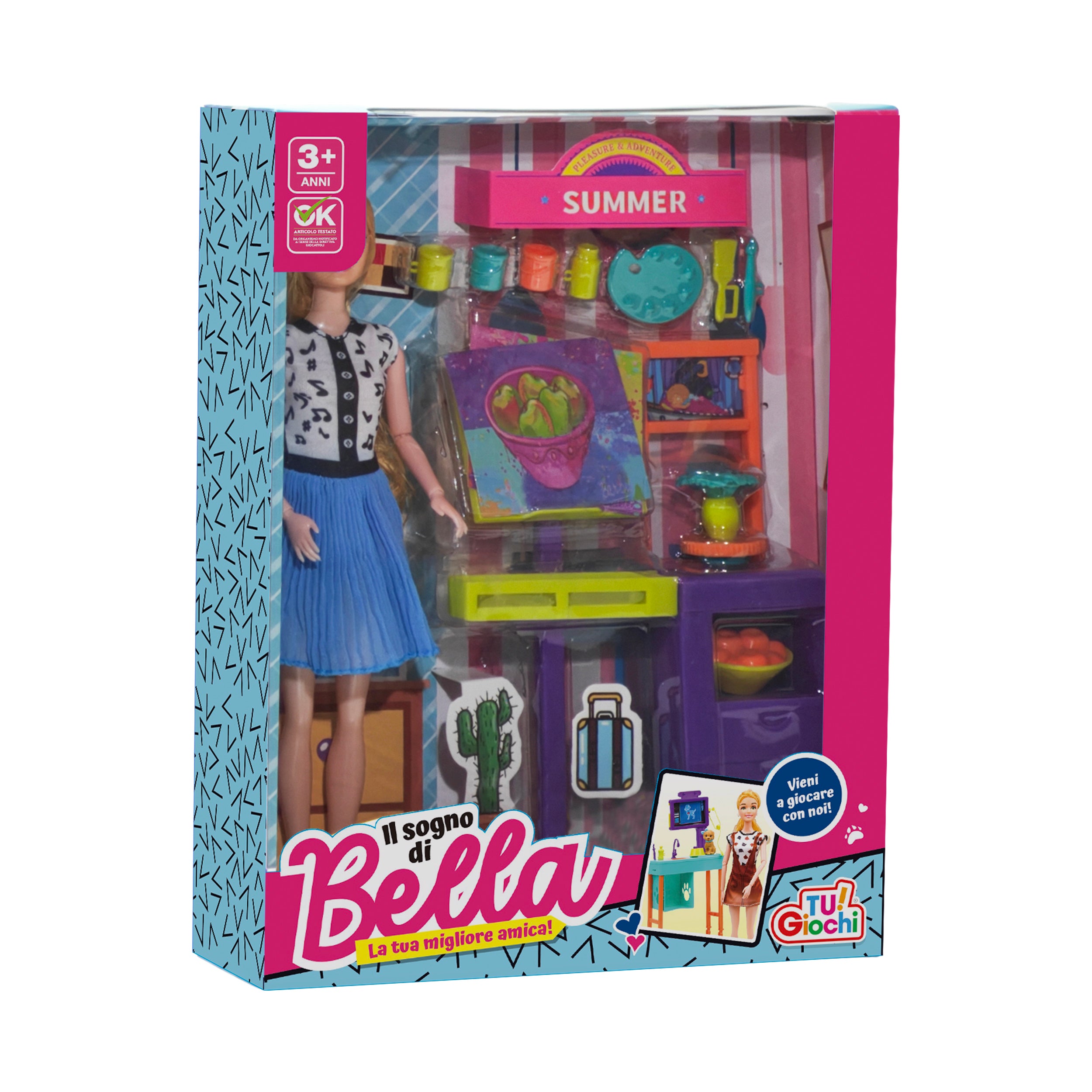 TU GIOCHI - Il Sogno di Bella Bambola Snodabile con Accessori