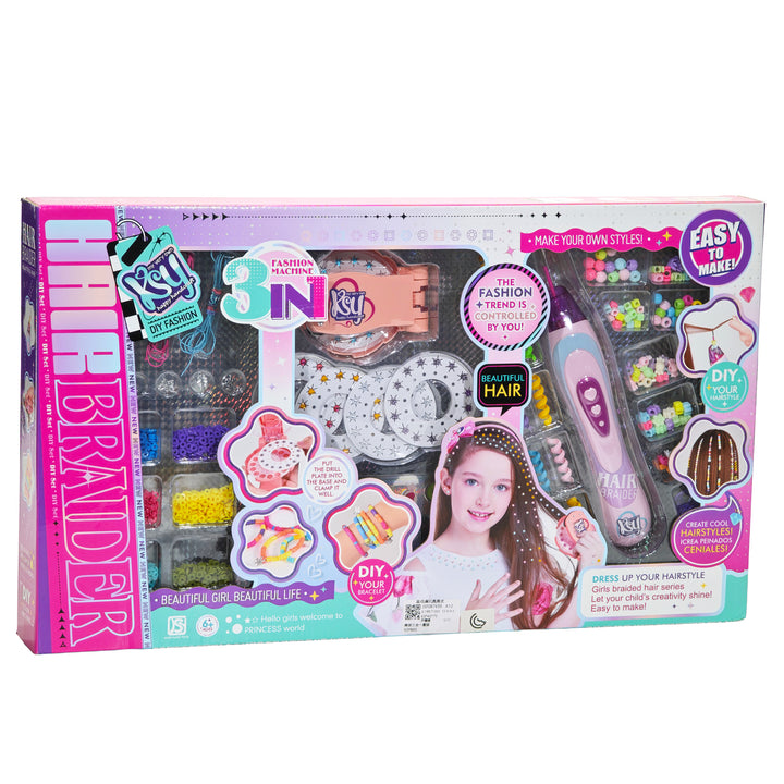 TU GIOCHI - Hair Braider 3 in 1 Set per Acconciature e Braccialetti Creativi