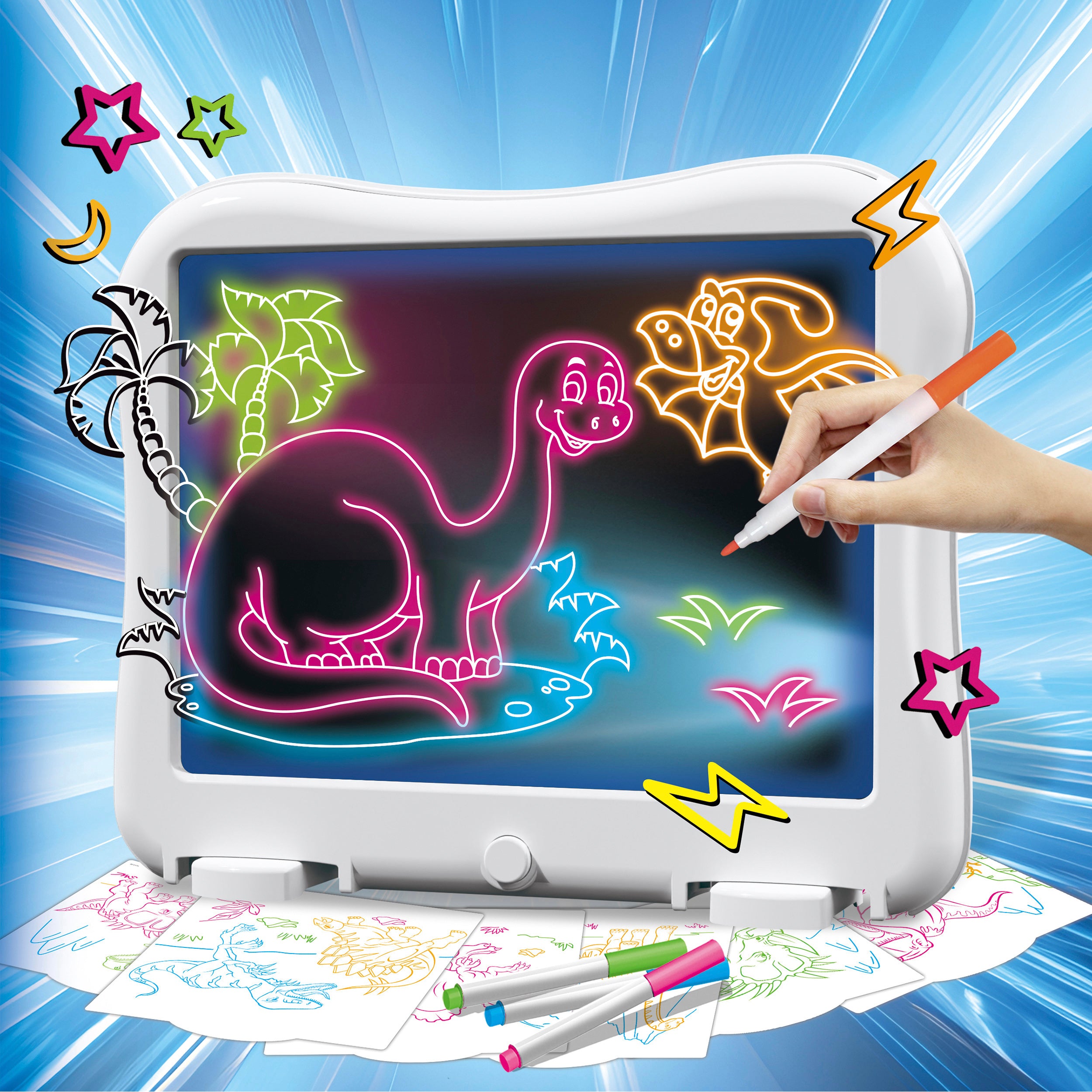 TU GIOCHI - Lavagna Magica con Effetti Luminosi Multicolore